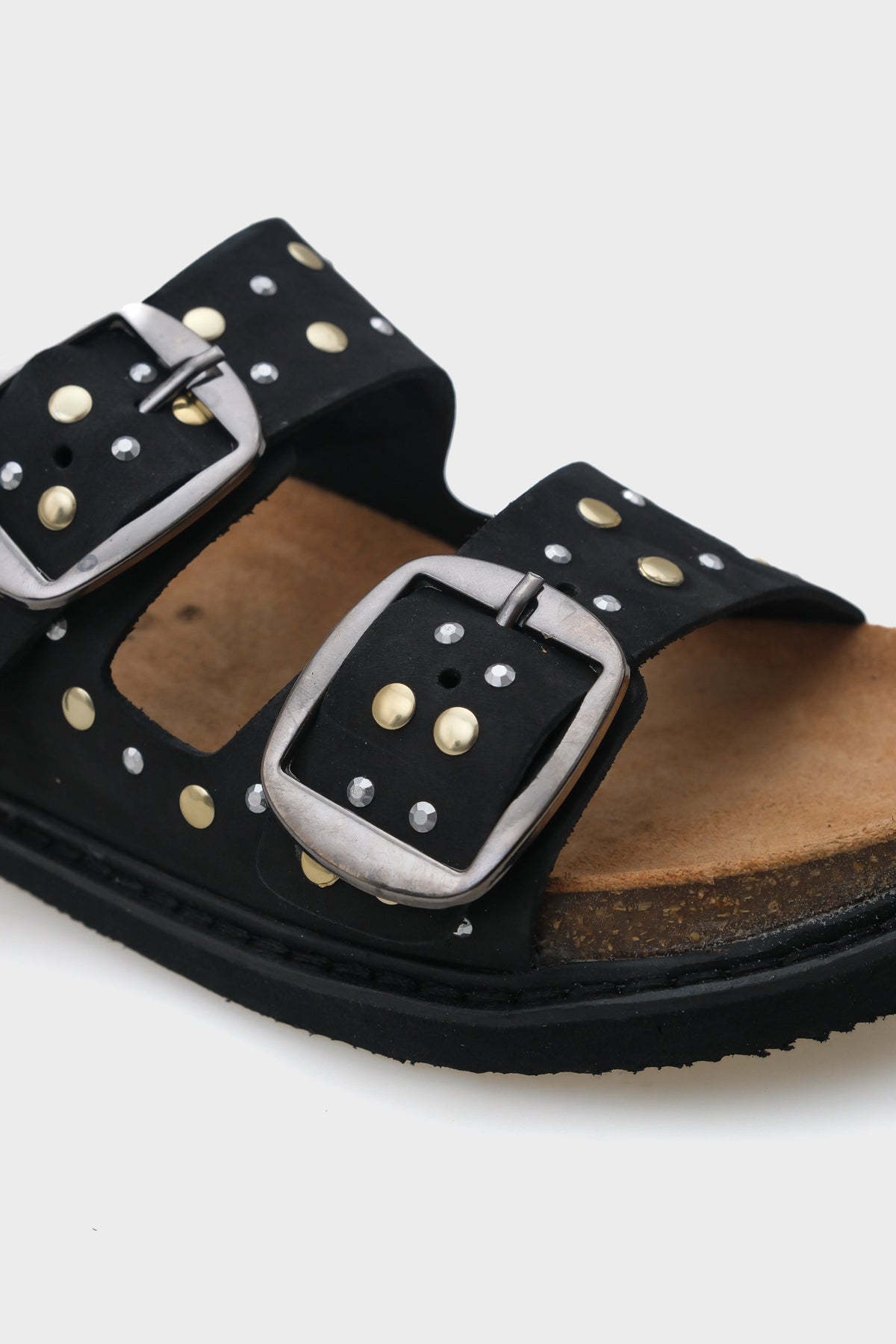 Nicky Zımbalı Deri Kadın Terlik