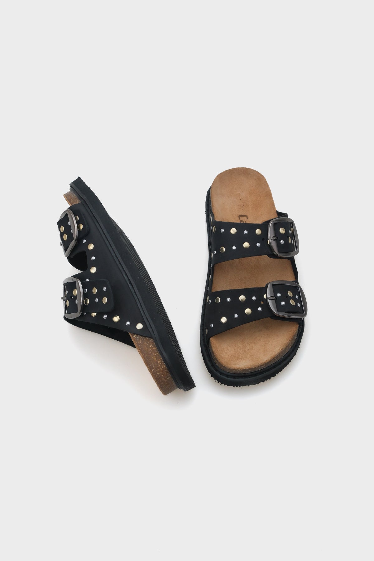 Nicky Zımbalı Deri Kadın Terlik