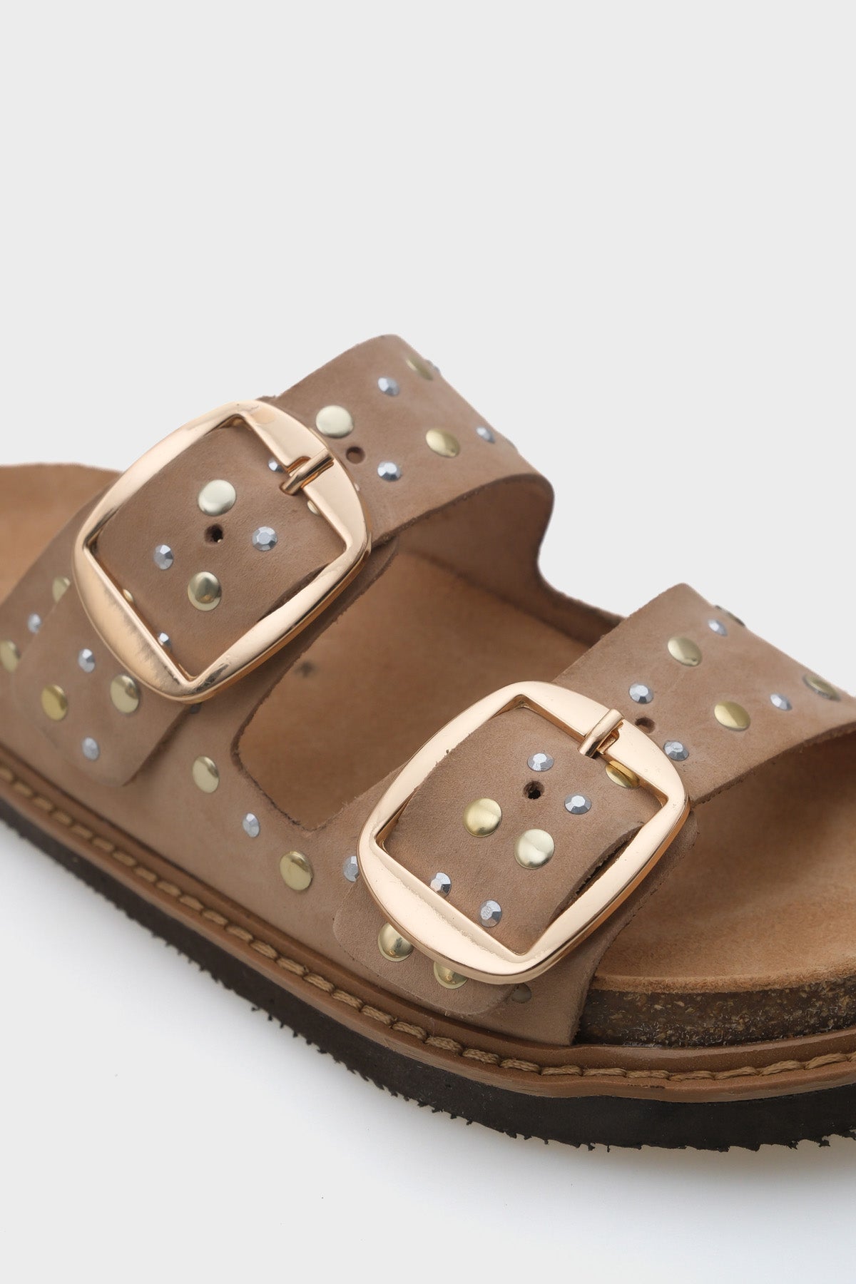 Nicky Zımbalı Deri Kadın Terlik