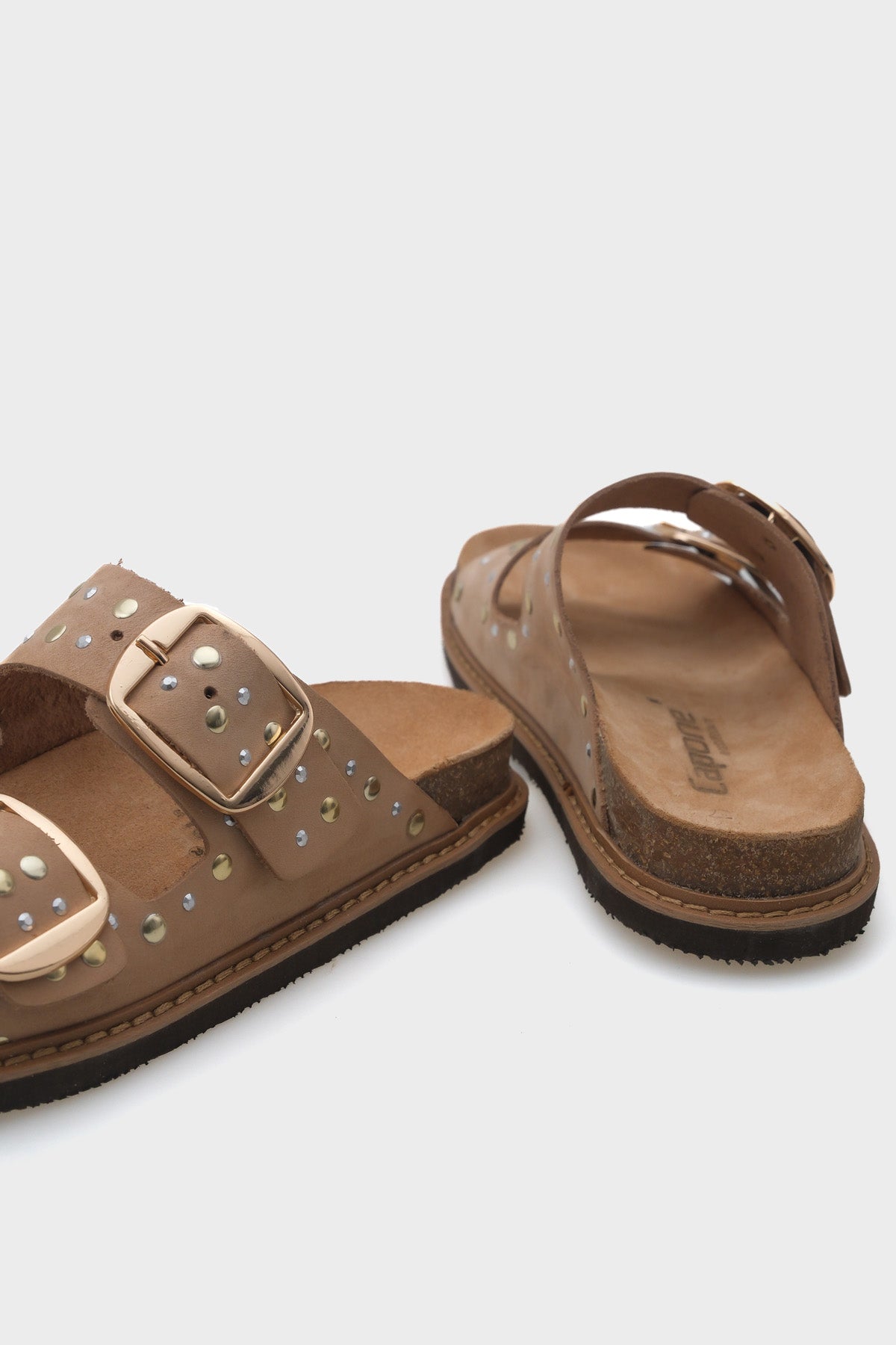 Nicky Zımbalı Deri Kadın Terlik