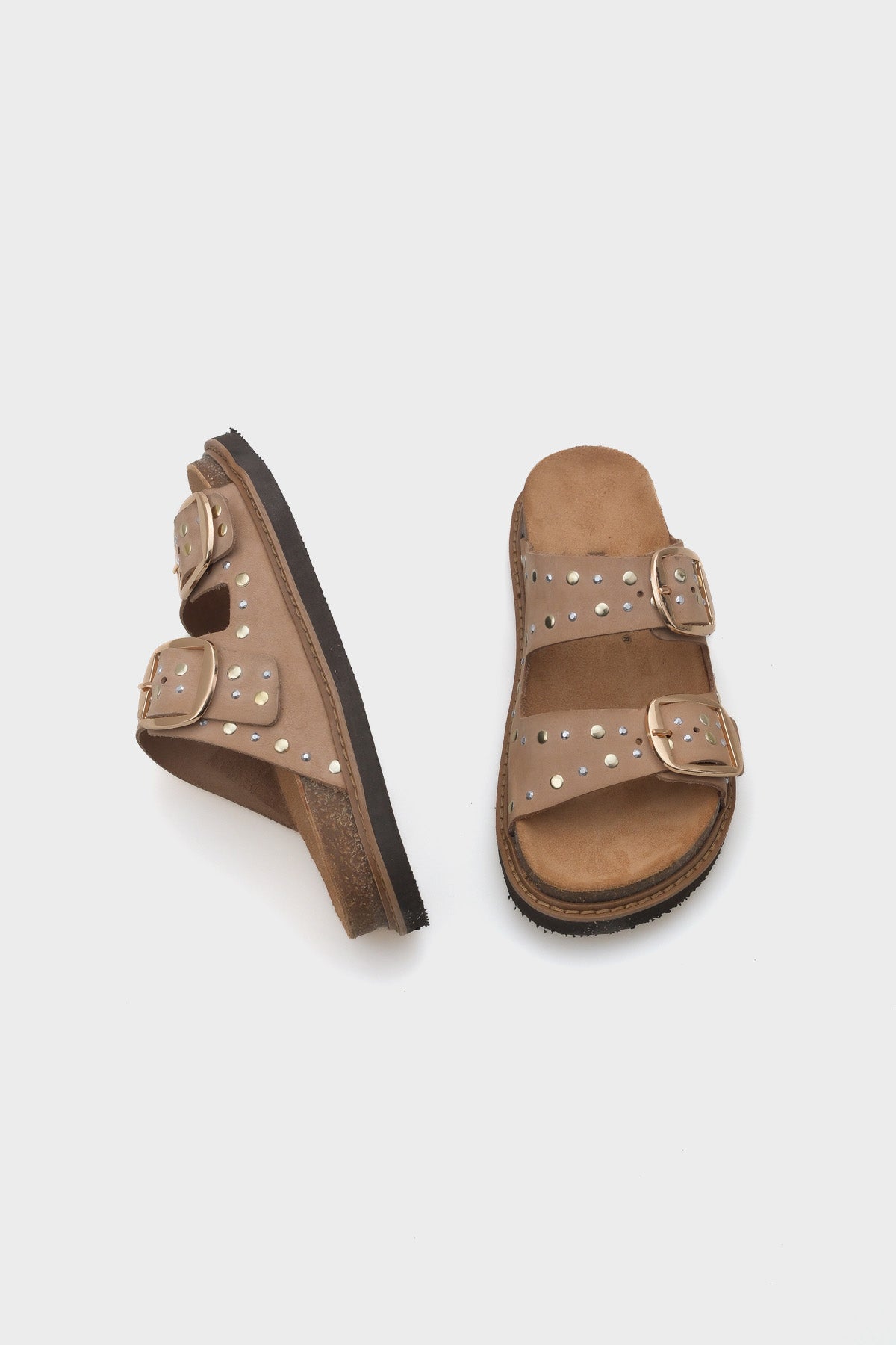 Nicky Zımbalı Deri Kadın Terlik