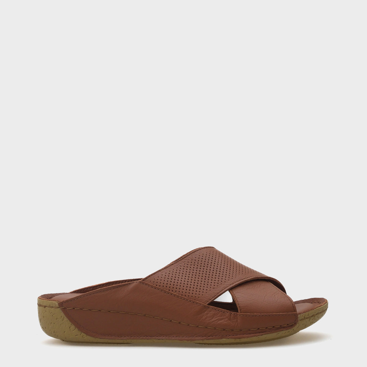 Nissa Çapraz Bantlı Deri Konfor Anatomik Kadın Terlik