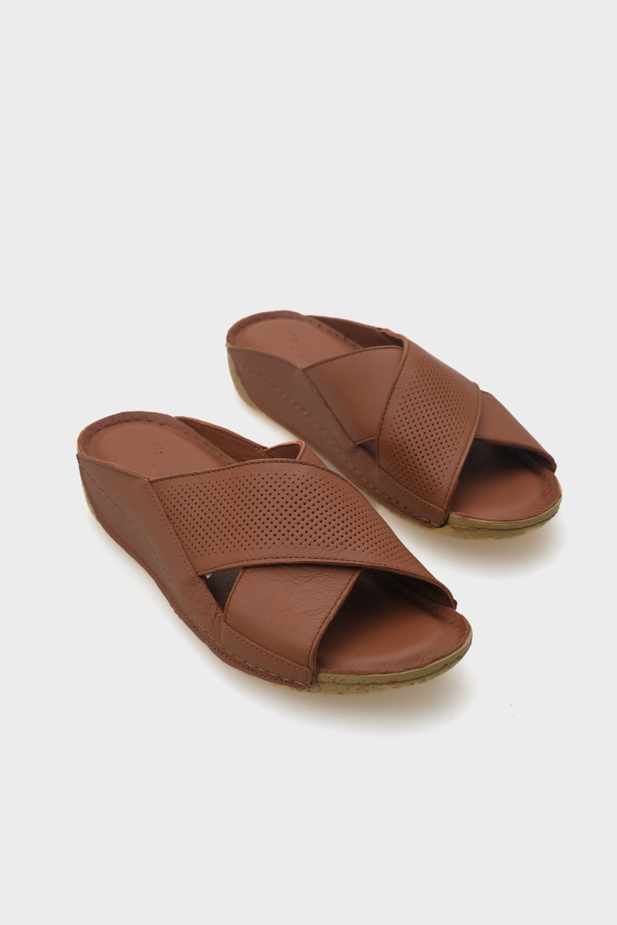 Nissa Çapraz Bantlı Deri Konfor Anatomik Kadın Terlik