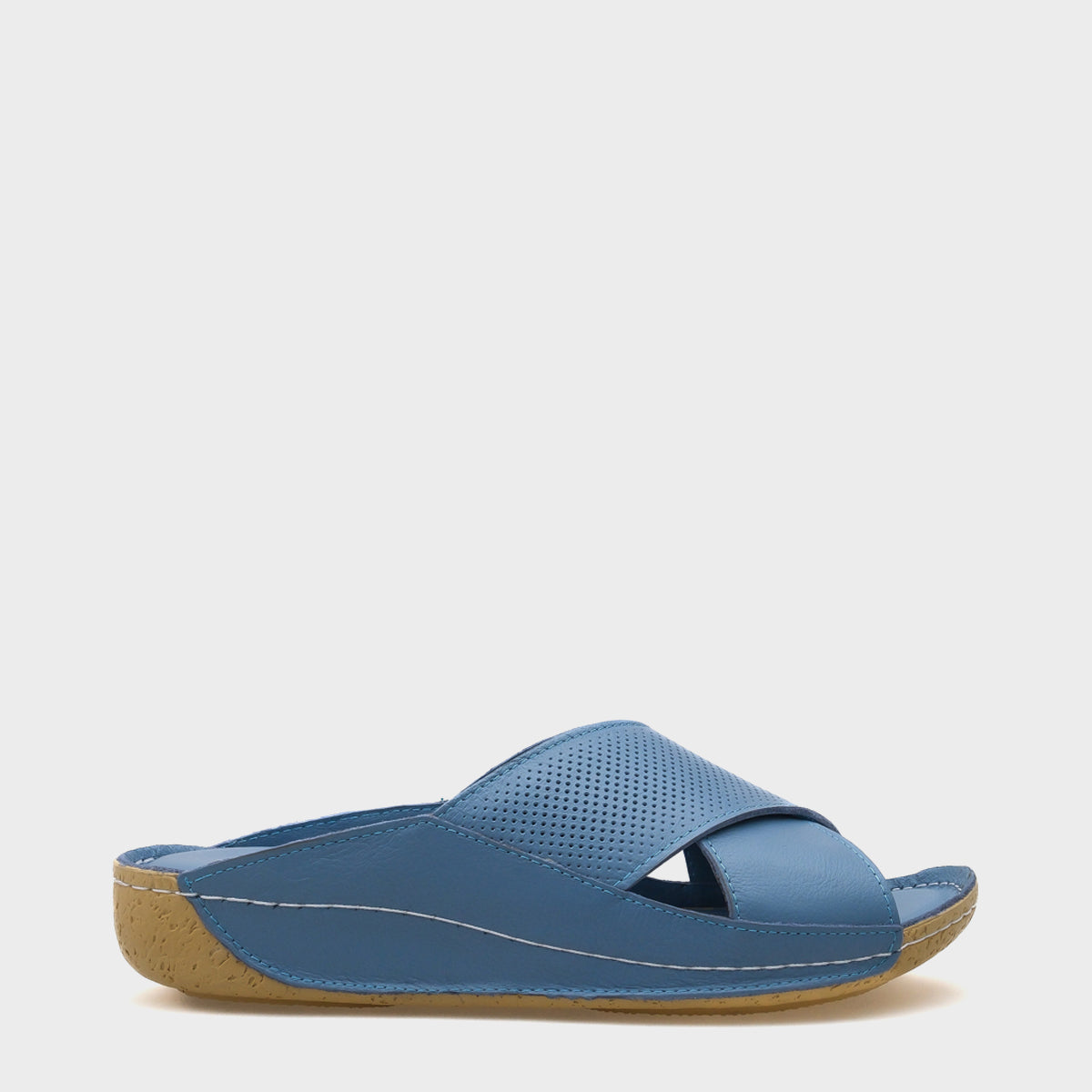 Nissa Çapraz Bantlı Deri Konfor Anatomik Kadın Terlik