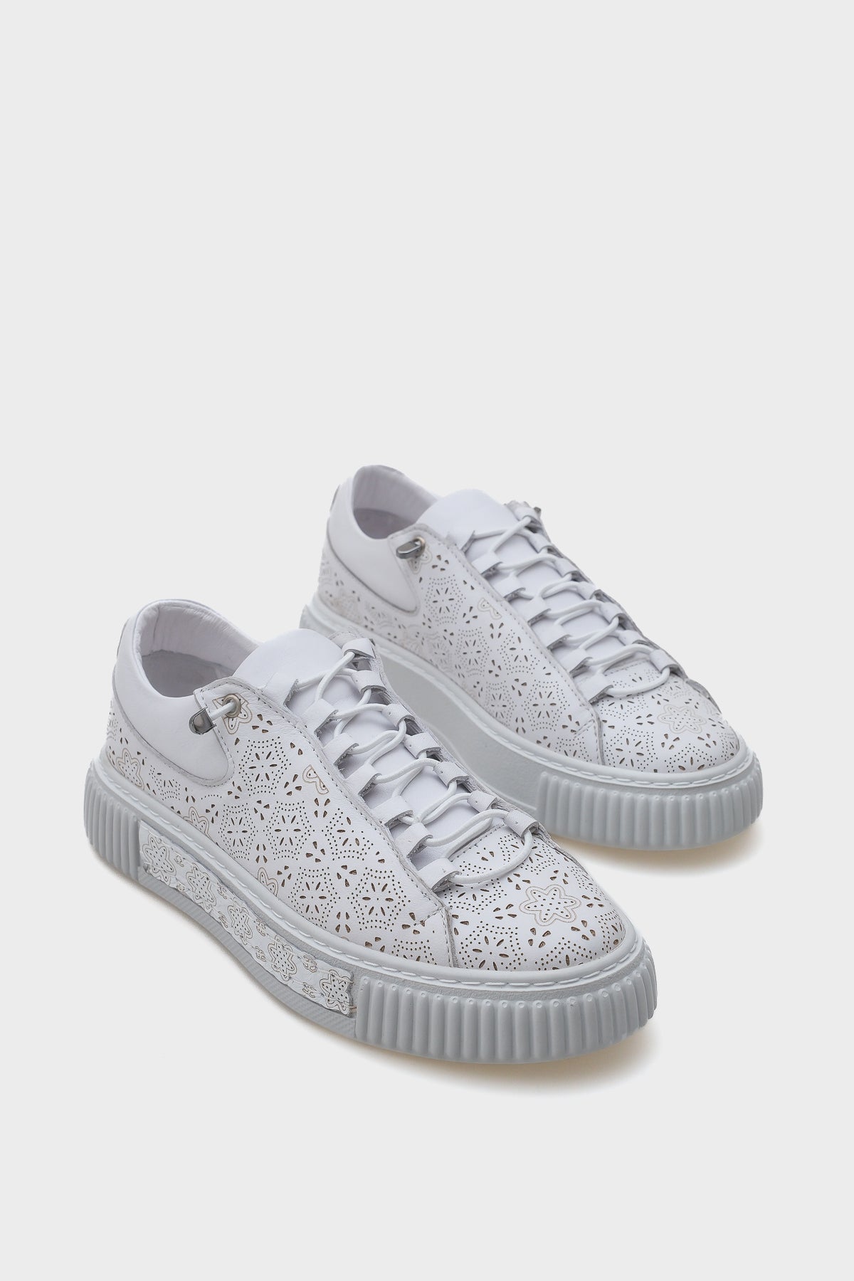Haily Lazerli Hakiki Deri Kadın Sneaker