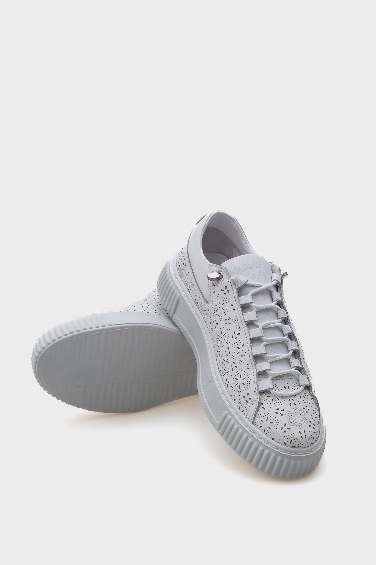 Haily Lazerli Hakiki Deri Kadın Sneaker