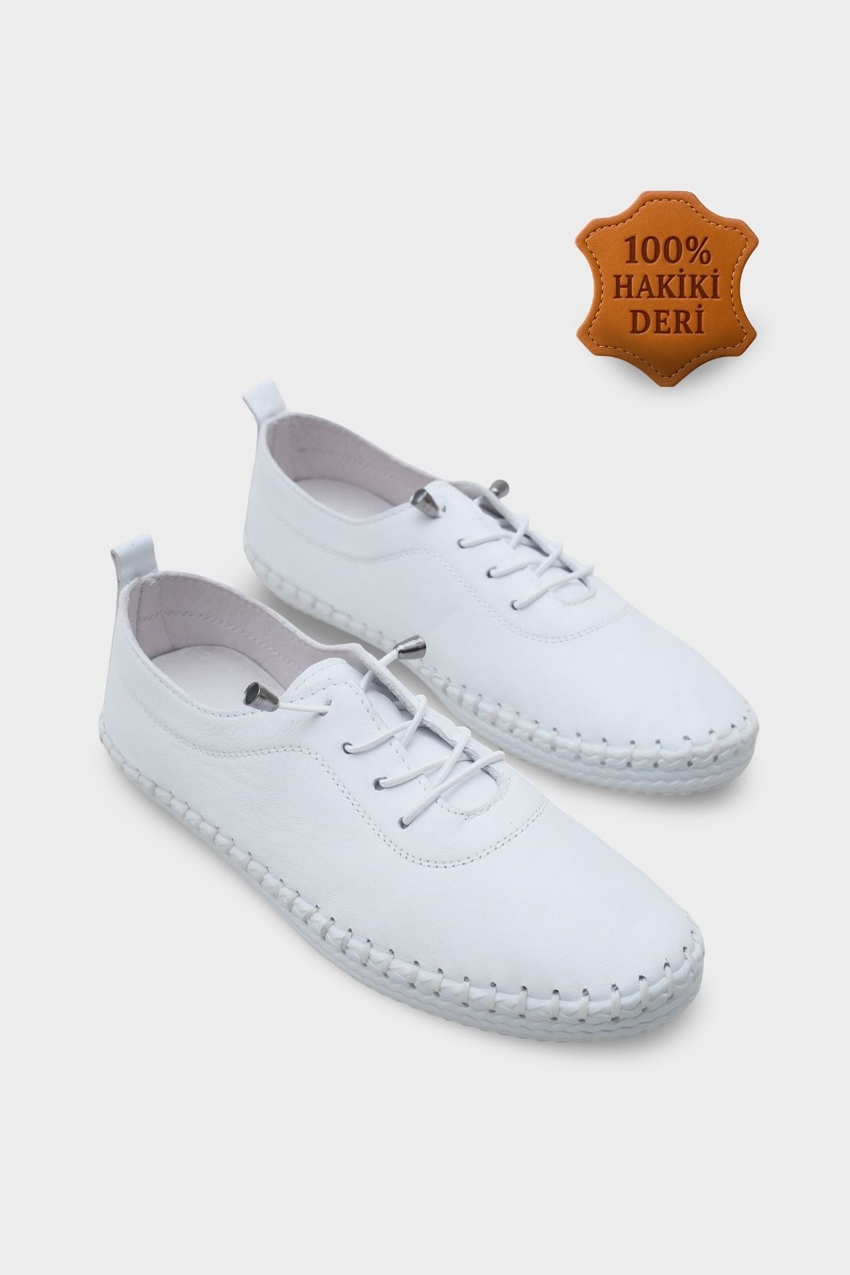 Fina Hakiki Deri Soft Konfor Tabanlı Kadın Sneaker