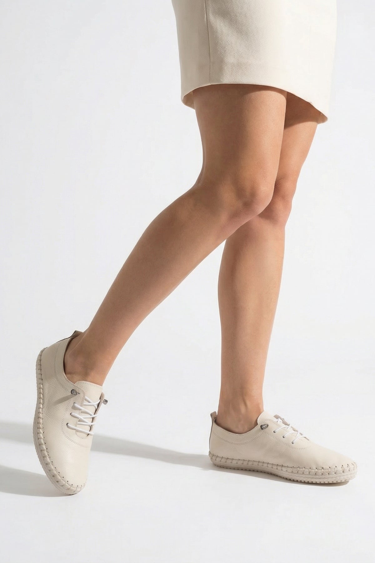 Fina Hakiki Deri Soft Konfor Tabanlı Kadın Sneaker