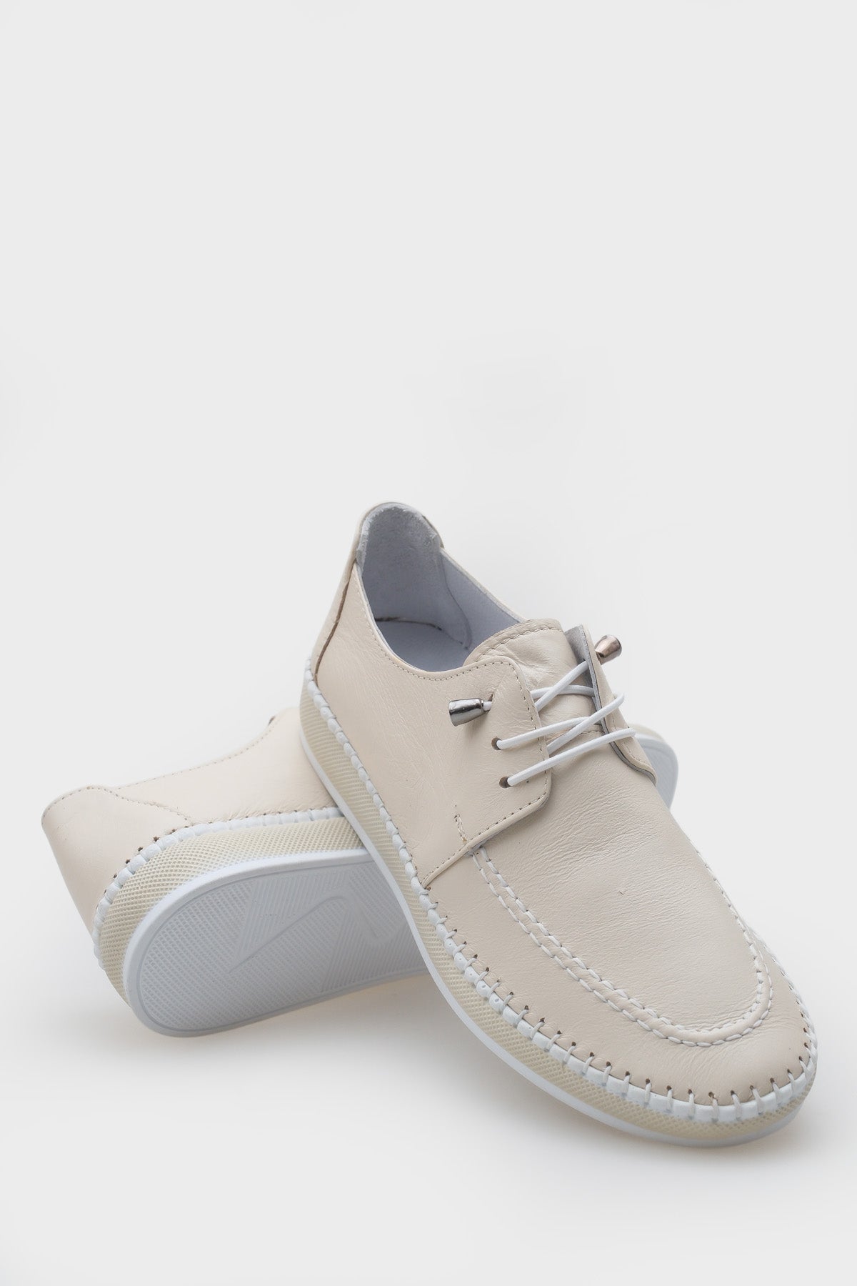 Michele Hakiki Deri Soft Konfor Tabanlı Kadın Sneaker