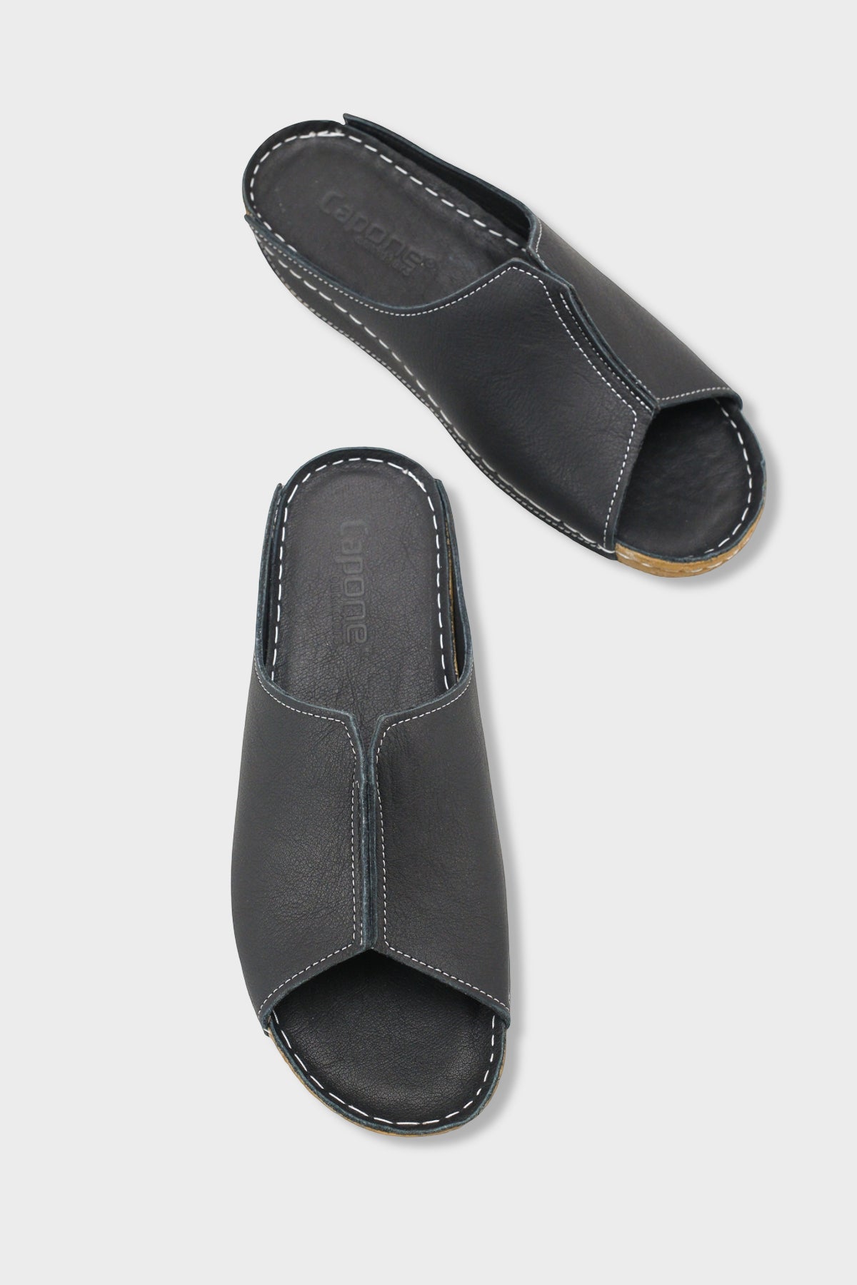 Marielle Hakiki Deri Soft Konfor Kadın Terlik