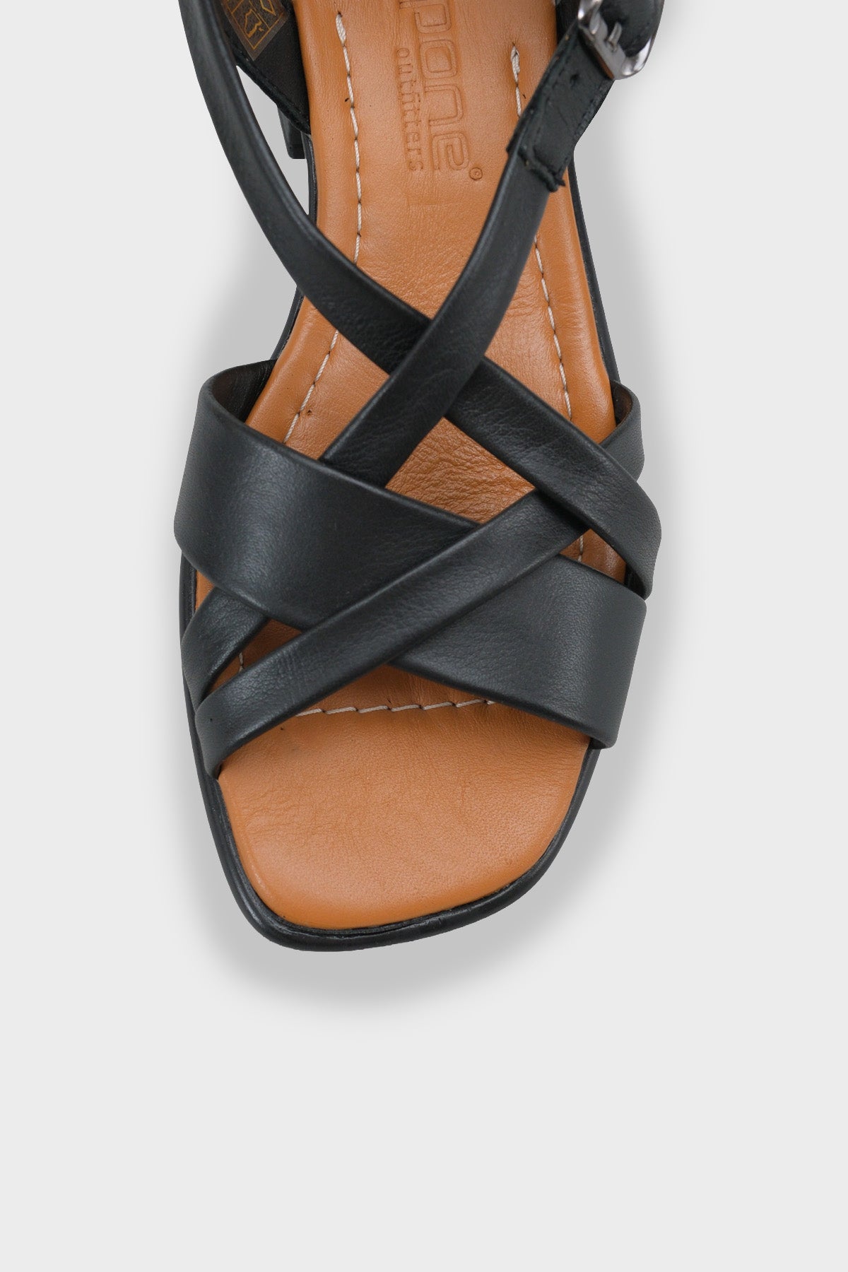 Noreen Hakiki Deri Orta Topuklu Kadın Sandalet