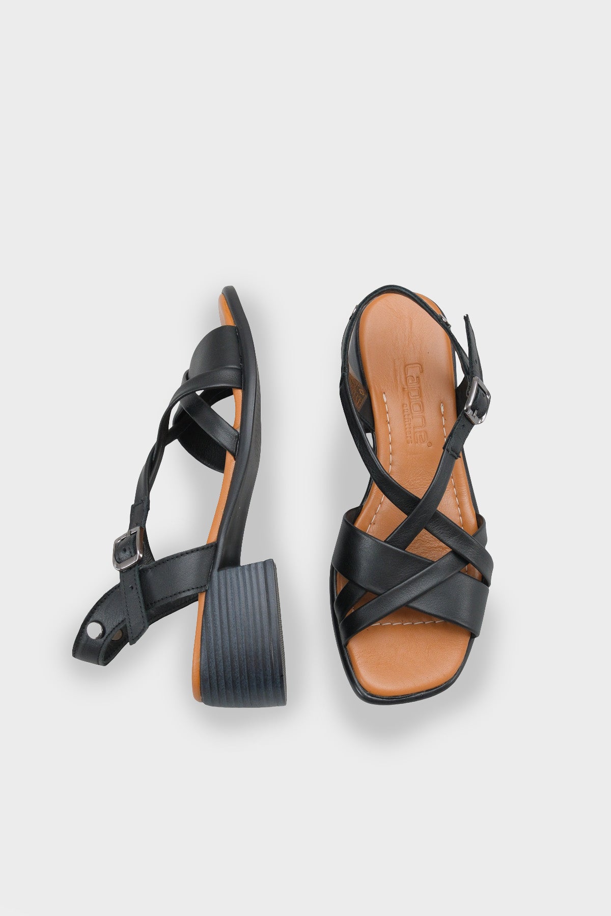 Noreen Hakiki Deri Orta Topuklu Kadın Sandalet