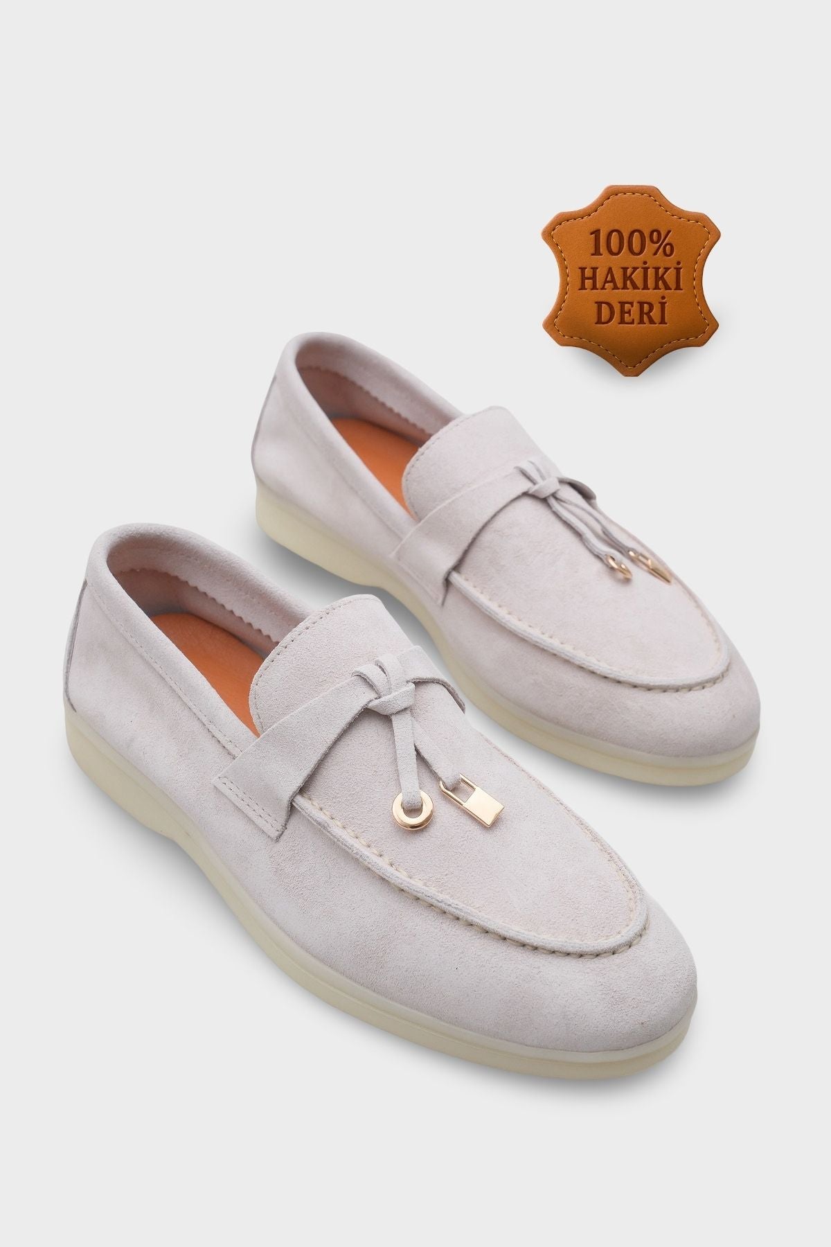 Vikki Hakiki Deri Kadın Loafer