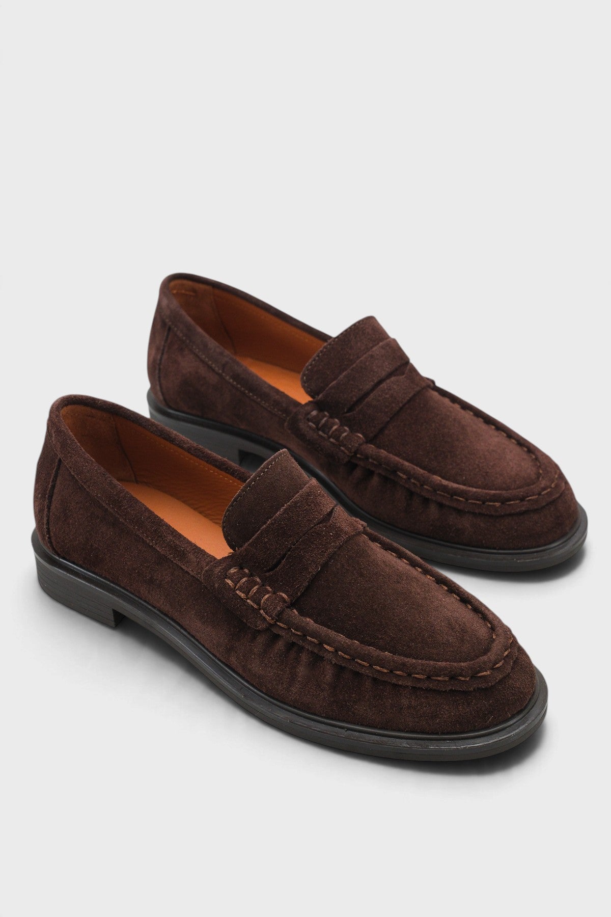 Dotti Hakiki Deri Süet Kadın Loafer Ayakkabı