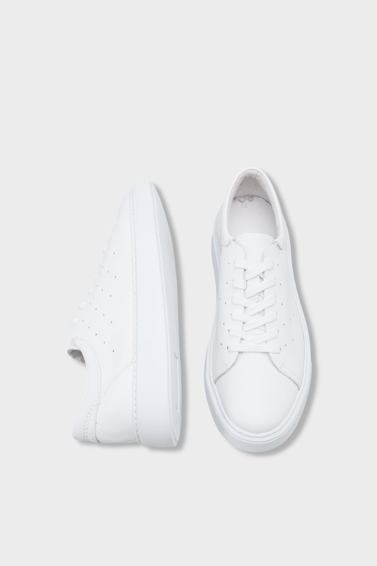 Chaim Hakiki Deri Erkek Günlük Şık Spor Ayakkabı Sneaker