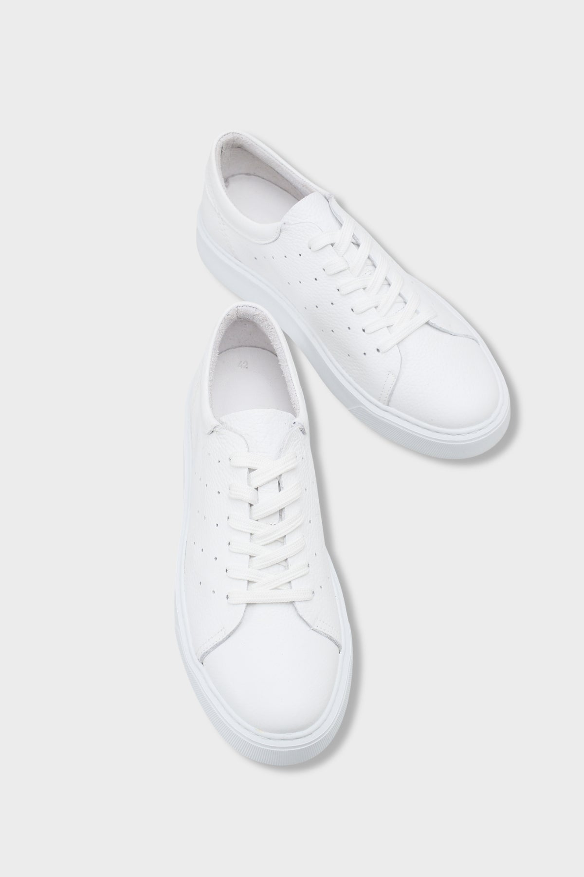 Chaim Hakiki Deri Erkek Günlük Şık Spor Ayakkabı Sneaker