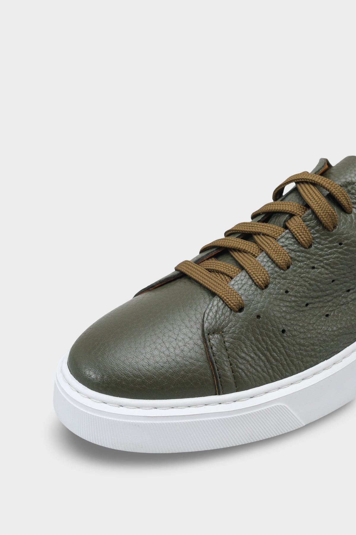 Chaim Hakiki Deri Erkek Günlük Şık Spor Ayakkabı Sneaker