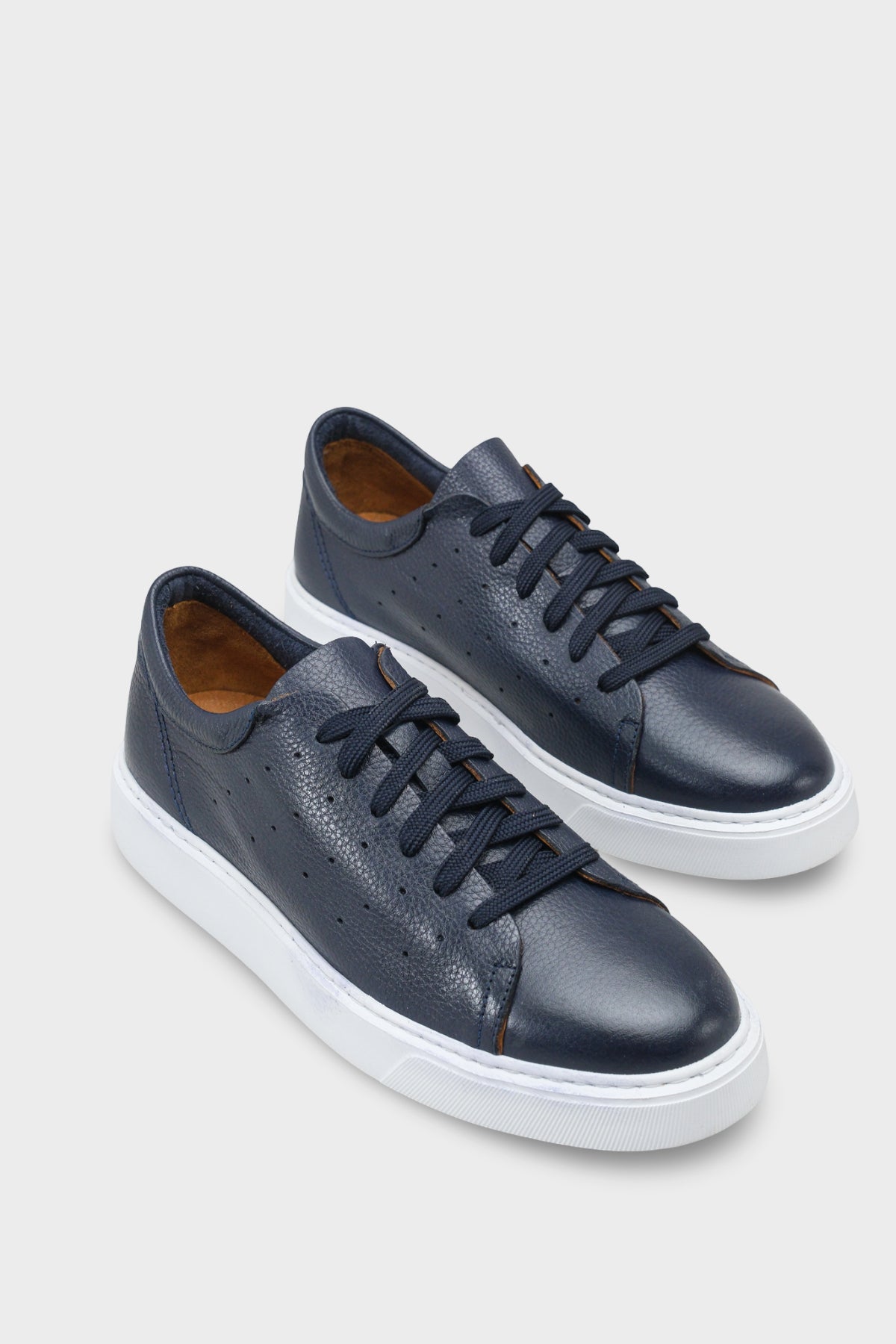 Chaim Hakiki Deri Erkek Günlük Şık Spor Ayakkabı Sneaker