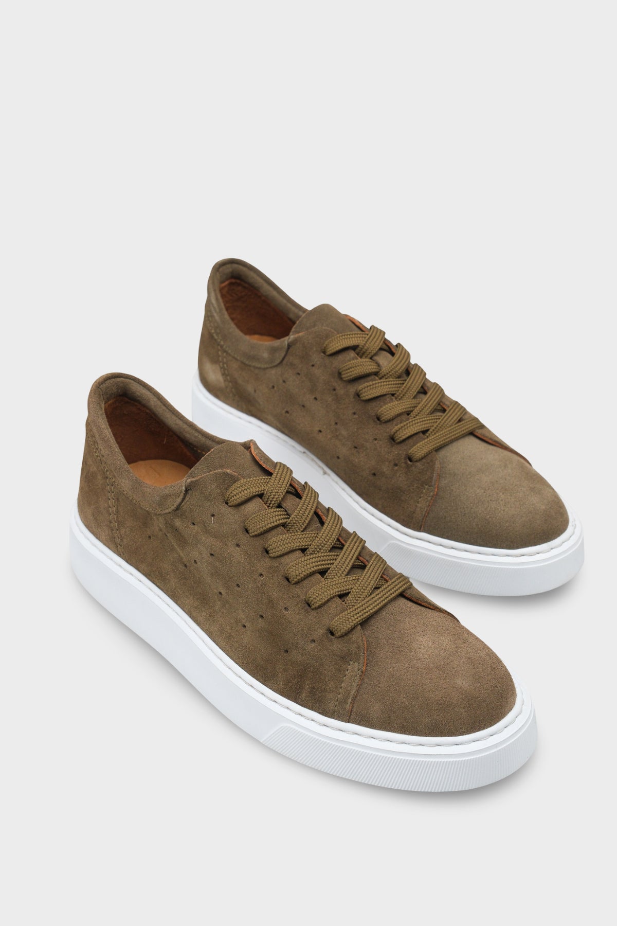 Chaim Hakiki Deri Erkek Günlük Şık Spor Ayakkabı Sneaker