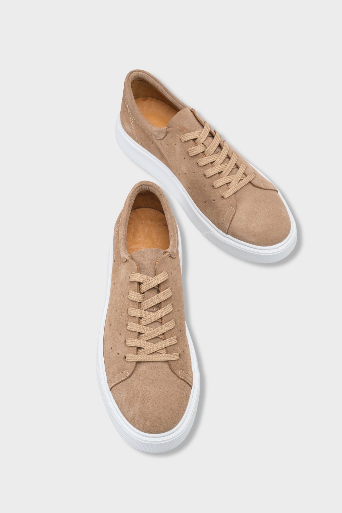 Chaim Hakiki Deri Erkek Günlük Şık Spor Ayakkabı Sneaker