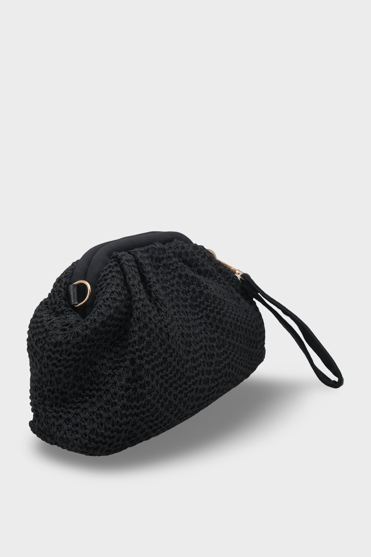 Capri Hasır Görünümlü Büzgülü Kadın Çanta