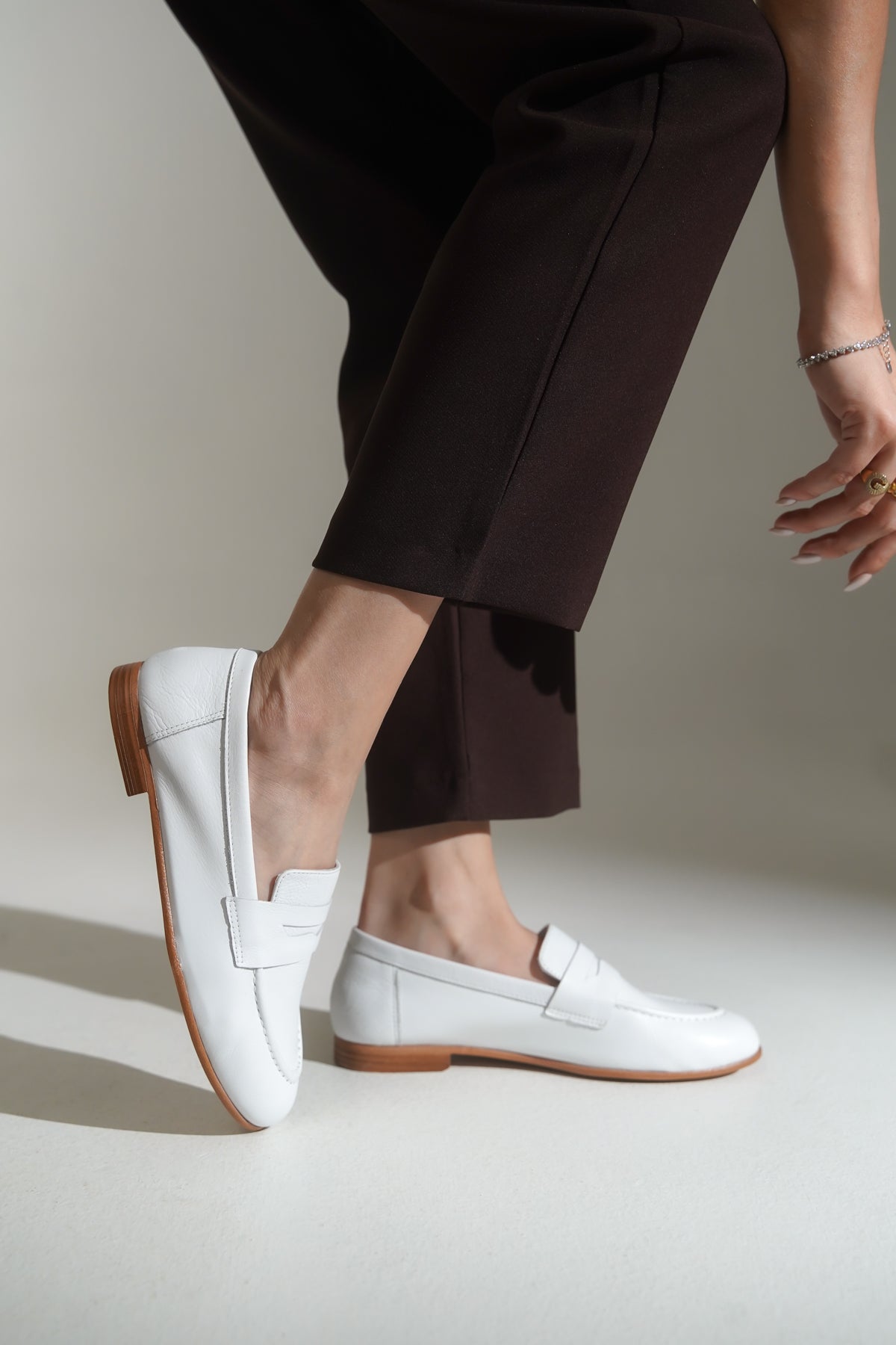 Calla Hakiki Deri Kadın Loafer