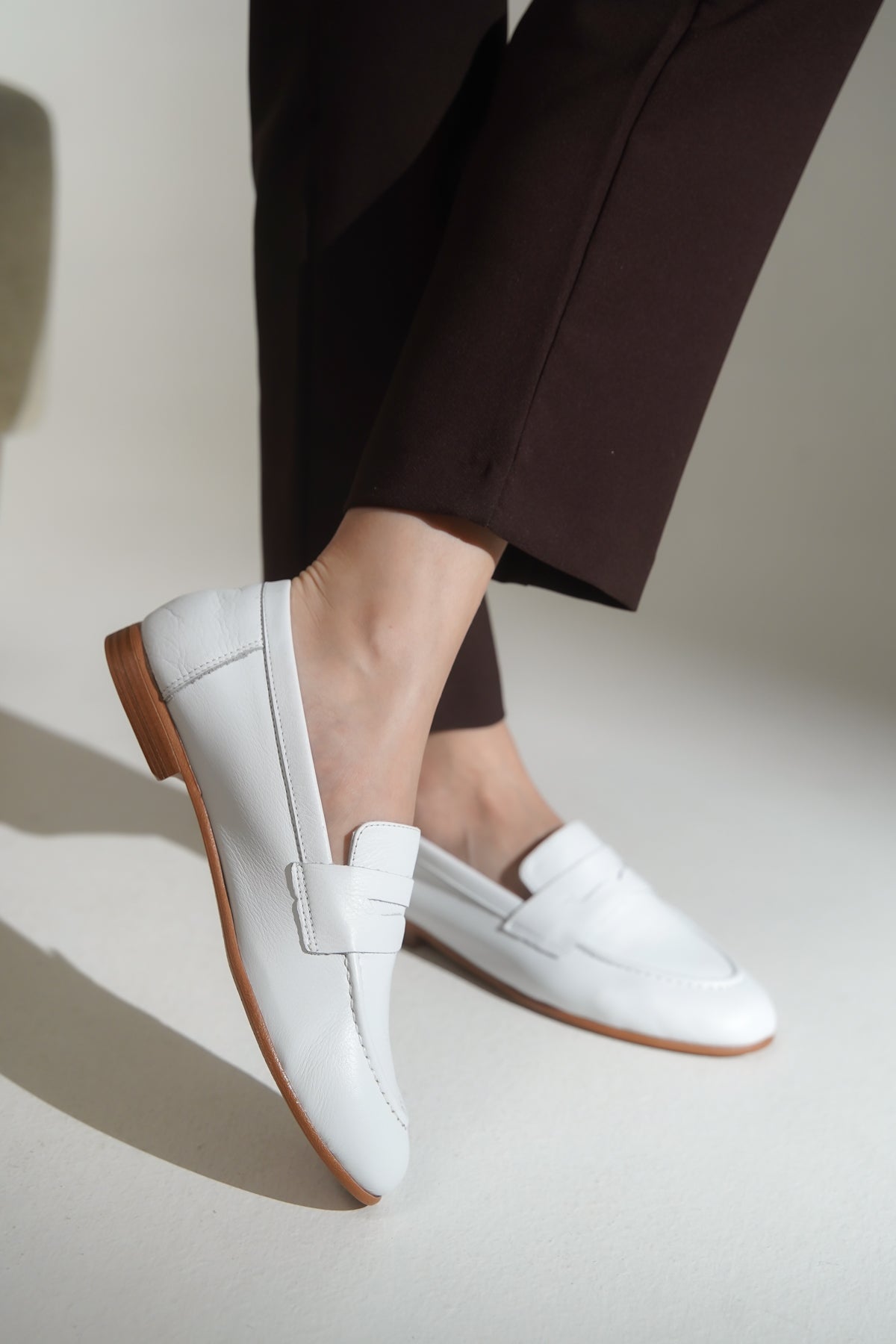 Calla Hakiki Deri Kadın Loafer