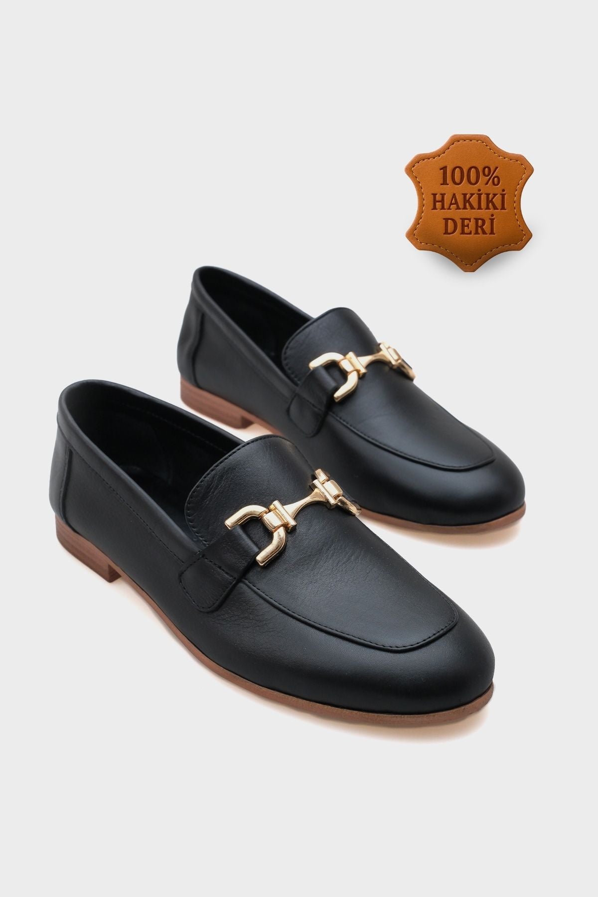 Cally Hakiki Deri Kadın Loafer