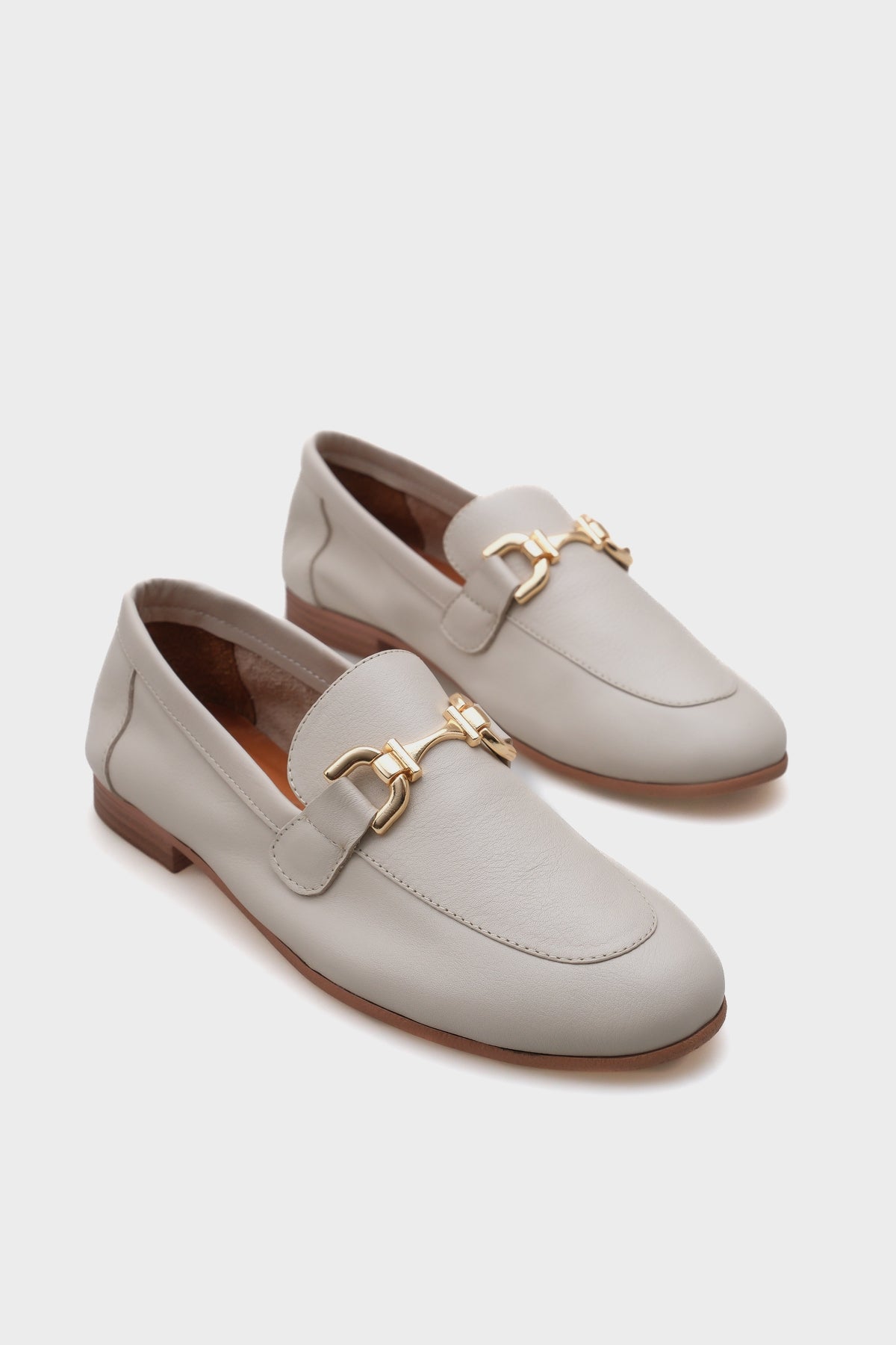 Cally Hakiki Deri Kadın Loafer