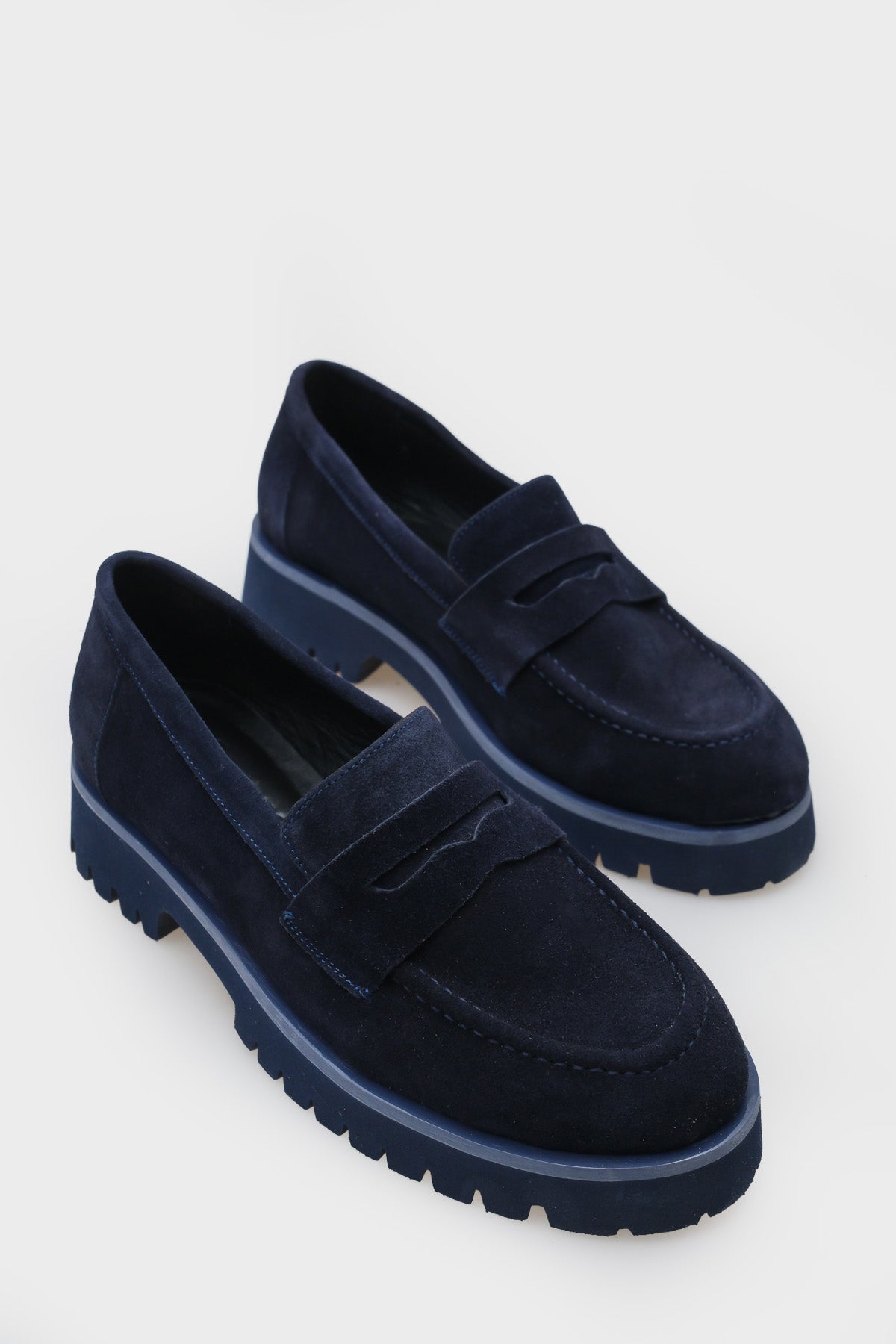 Mantar Tabanlı Deri Kadın Loafer