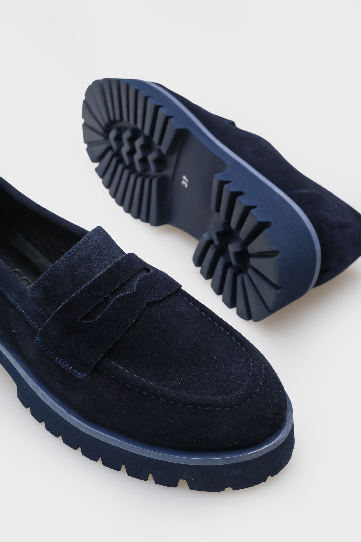 Mantar Tabanlı Deri Kadın Loafer