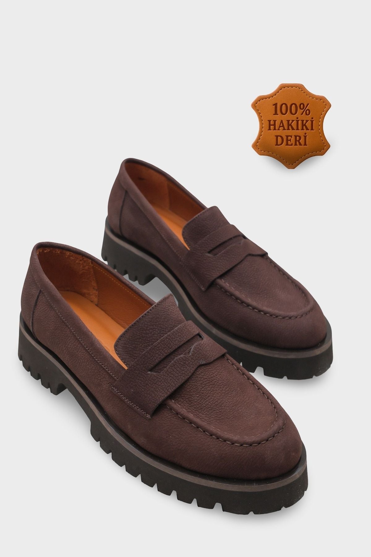 Tisha Mantar Tabanlı Hakiki Deri Kadın Loafer