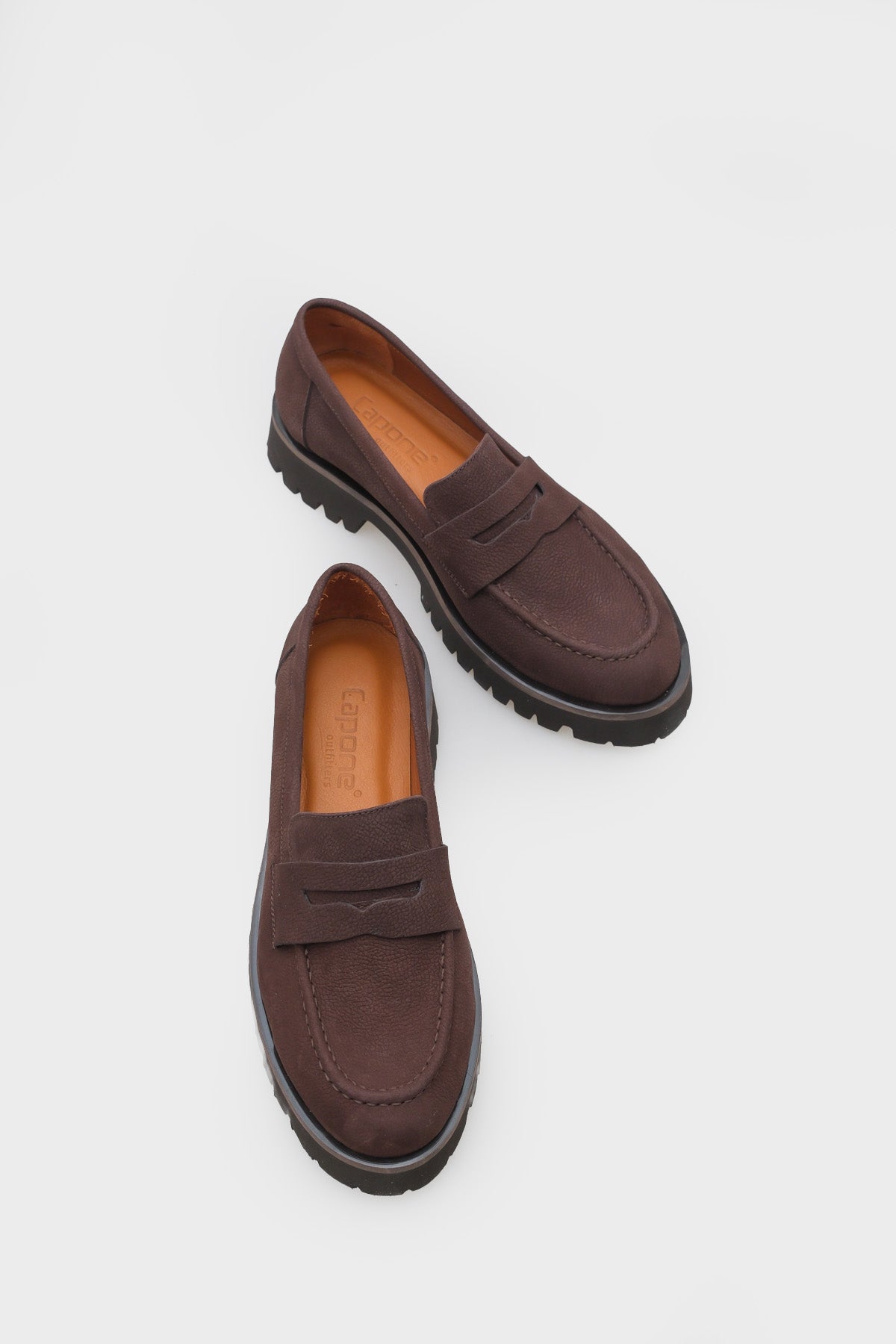 Mantar Tabanlı Deri Kadın Loafer