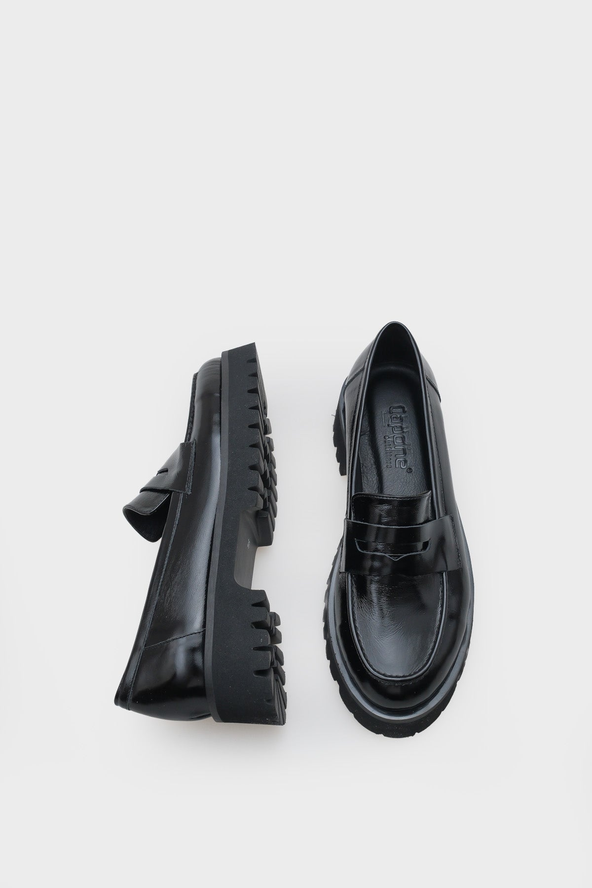 Mantar Tabanlı Deri Kadın Loafer