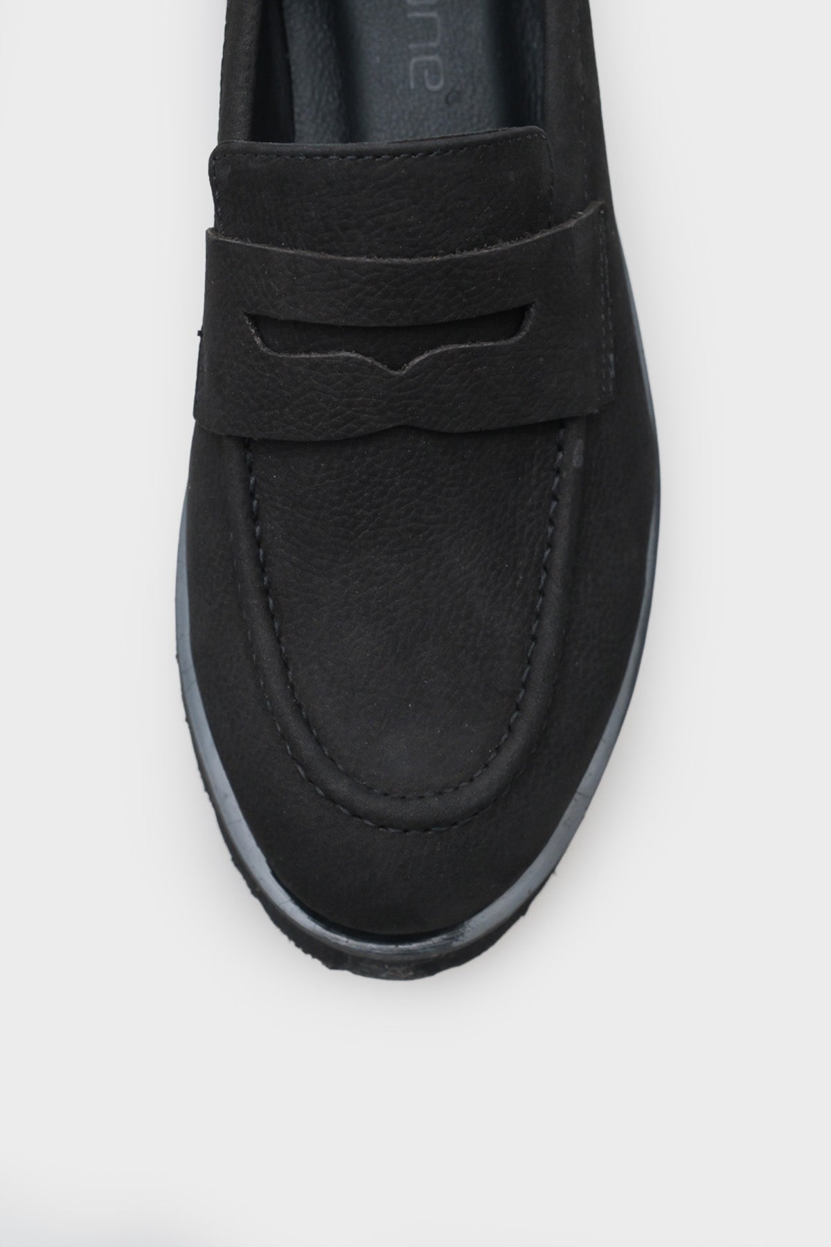 Mantar Tabanlı Deri Kadın Loafer