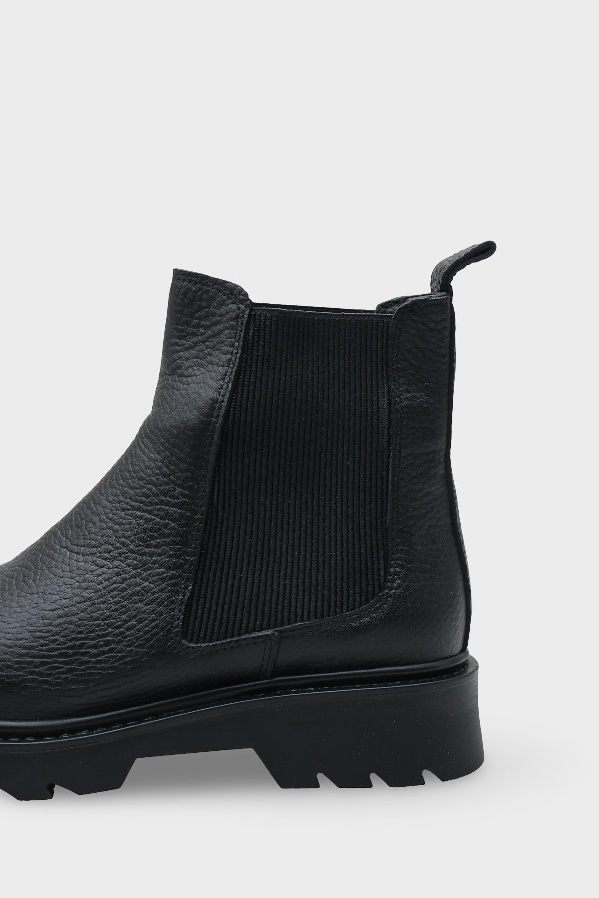 Lastikli Hakiki Deri Kadın Bot