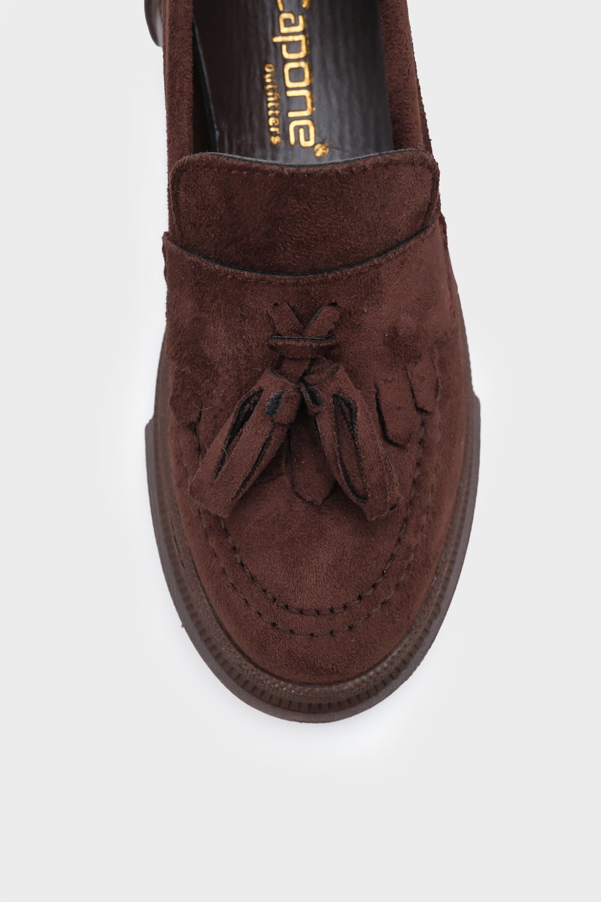 Ashlee Oval Burunlu Püsküllü Trak Tabanlı Süet Kadın Loafer