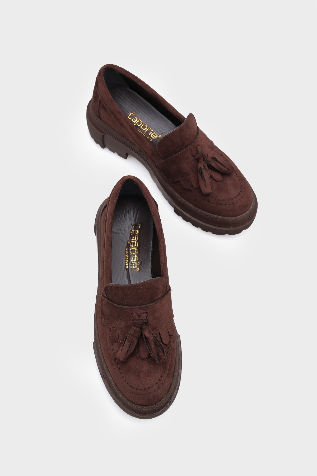 Ashlee Oval Burunlu Püsküllü Trak Tabanlı Süet Kadın Loafer