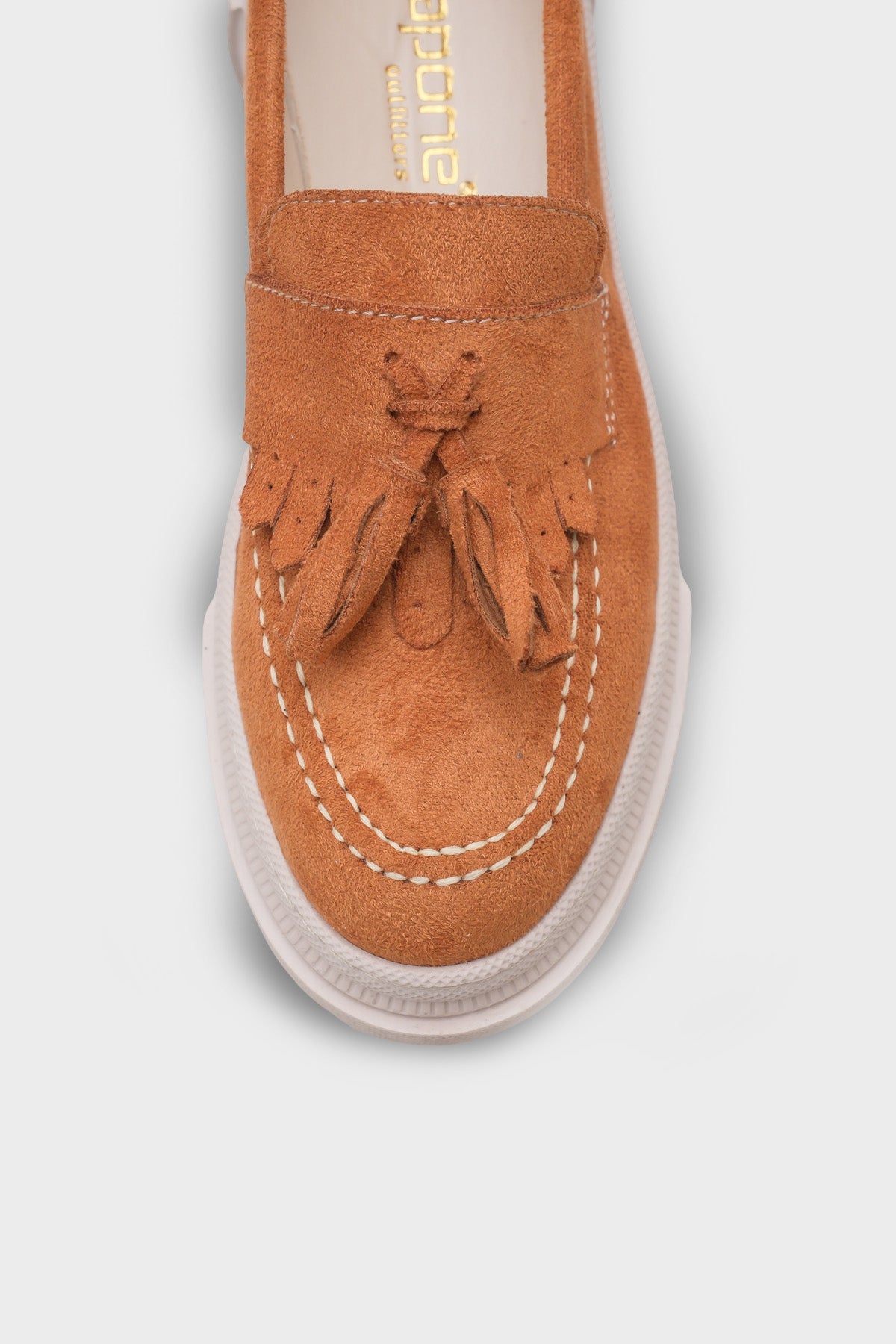 Ashlee Oval Burunlu Püsküllü Trak Tabanlı Süet Kadın Loafer