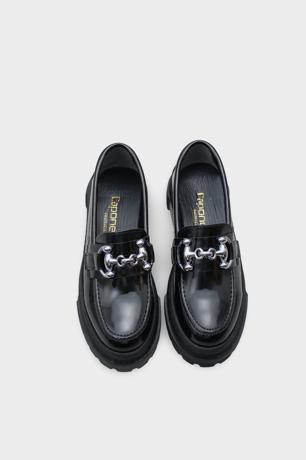 Denni  Oval Burunlu Metal Tokalı Trak Tabanlı Kadın Loafer