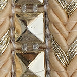 Kourtney Düz Topuklu Küt Burunlu Metal Aksesuarlı Hasır Kadın Terlik