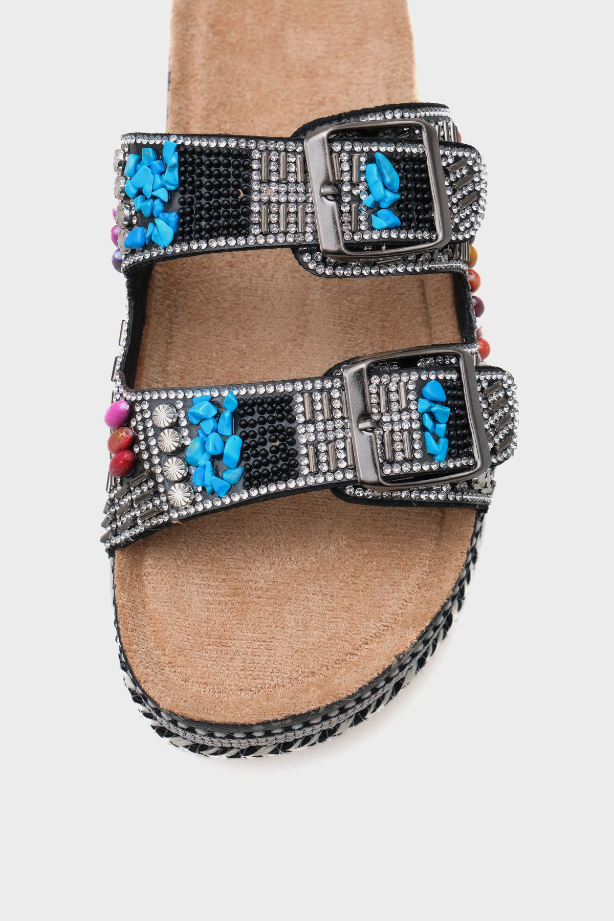 Alyson Taşlı Tokalı Düz Topuk Kadın Terlik