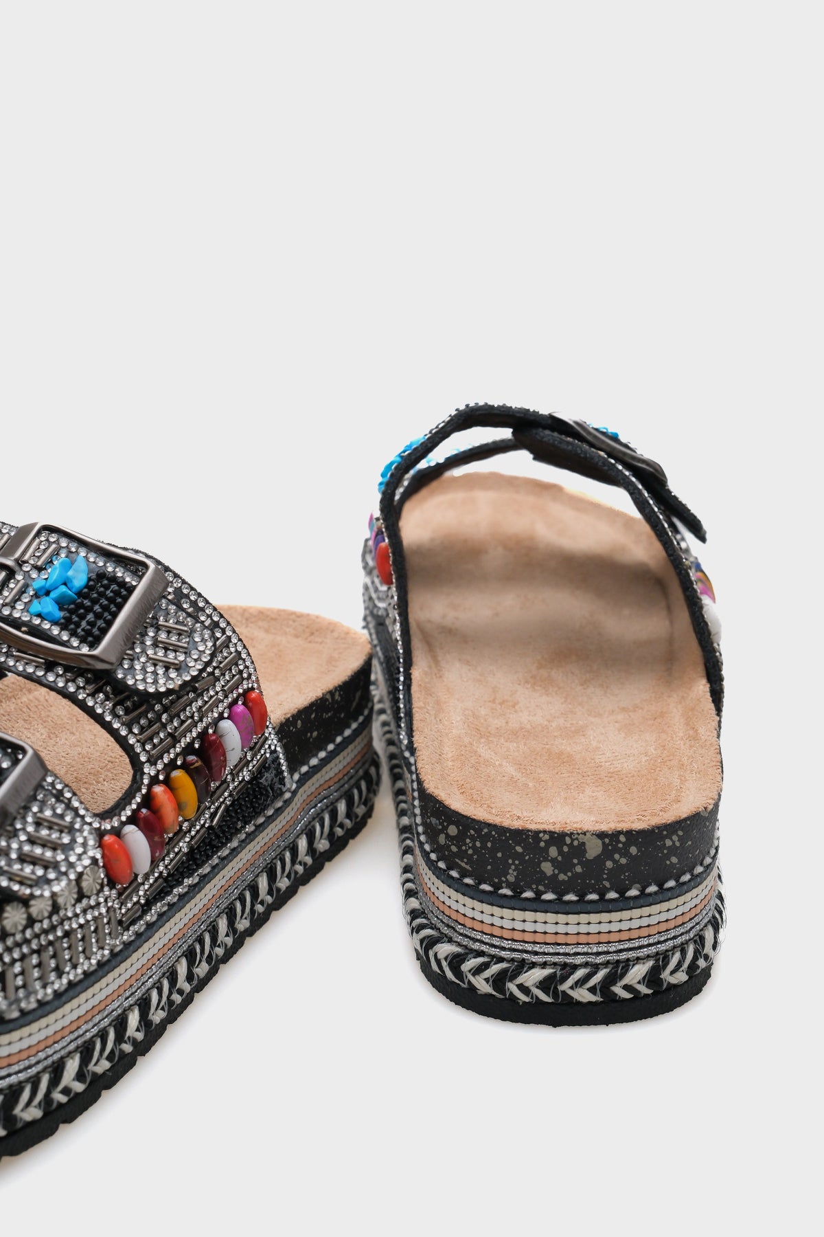 Alyson Taşlı Tokalı Düz Topuk Kadın Terlik