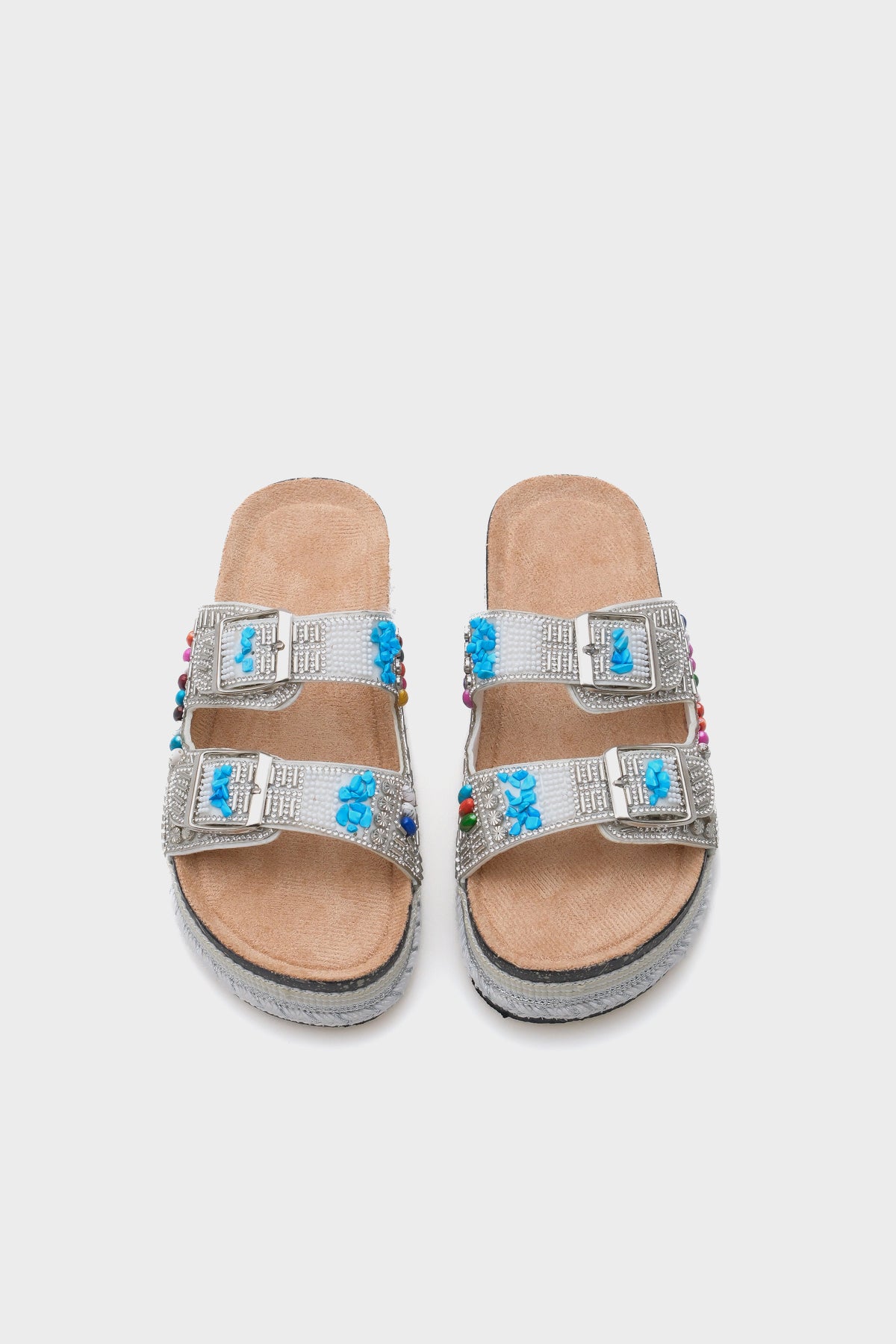 Alyson Taşlı Tokalı Düz Topuk Kadın Terlik