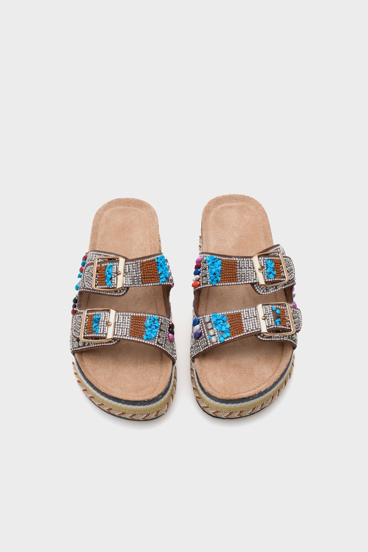 Alyson Taşlı Tokalı Düz Topuk Kadın Terlik