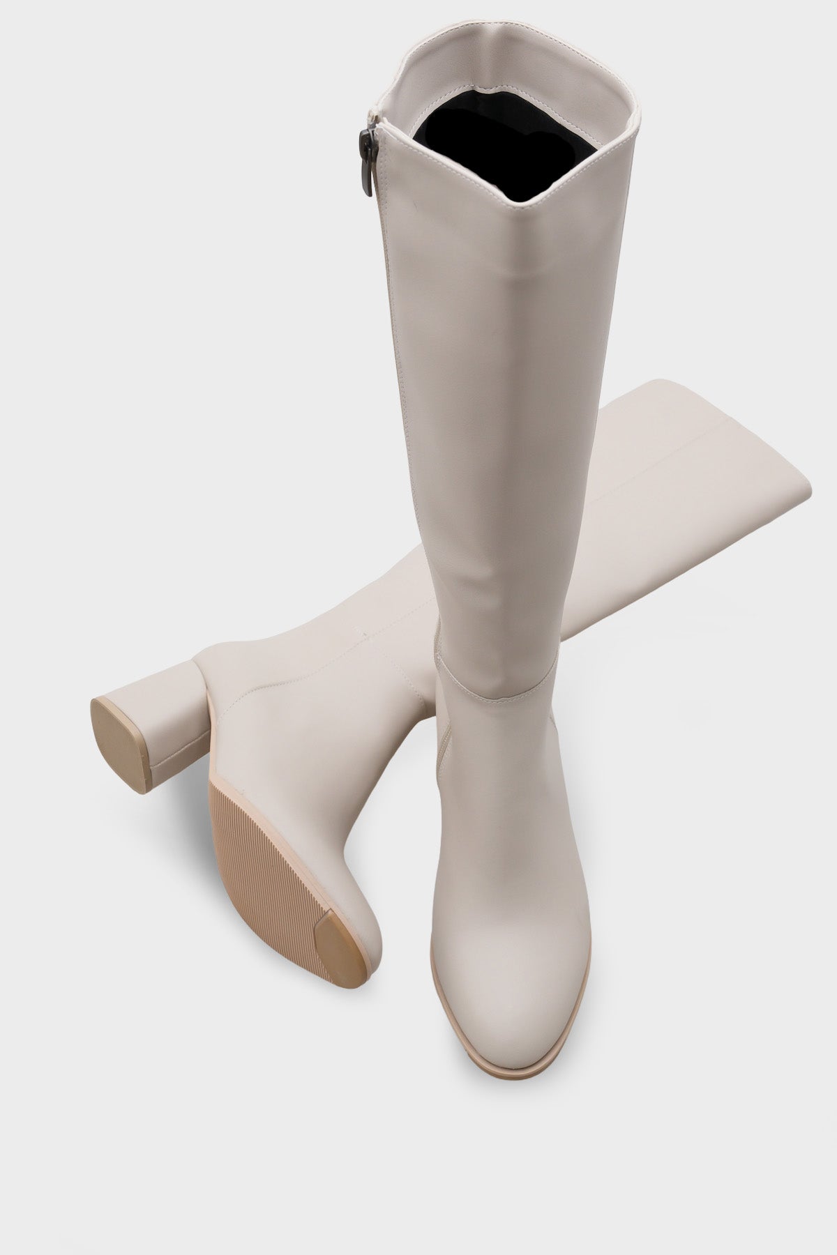 Cathrine Oval Burunlu Yandan Fermuarlı Topuklu Kadın Çizme