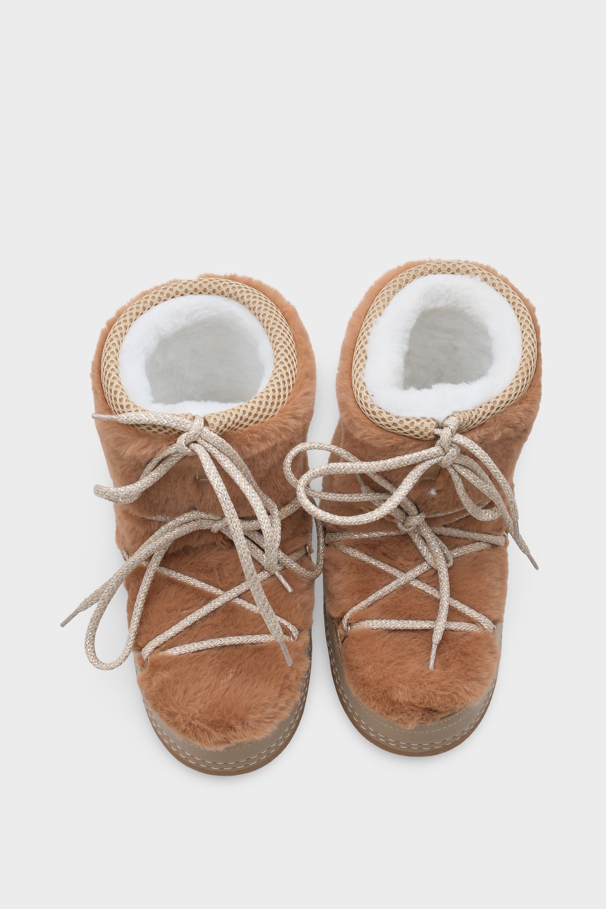 Beatrisa Yuvarlak Burunlu Kalın Tabanlı Kürklü Kadın Kar Botu