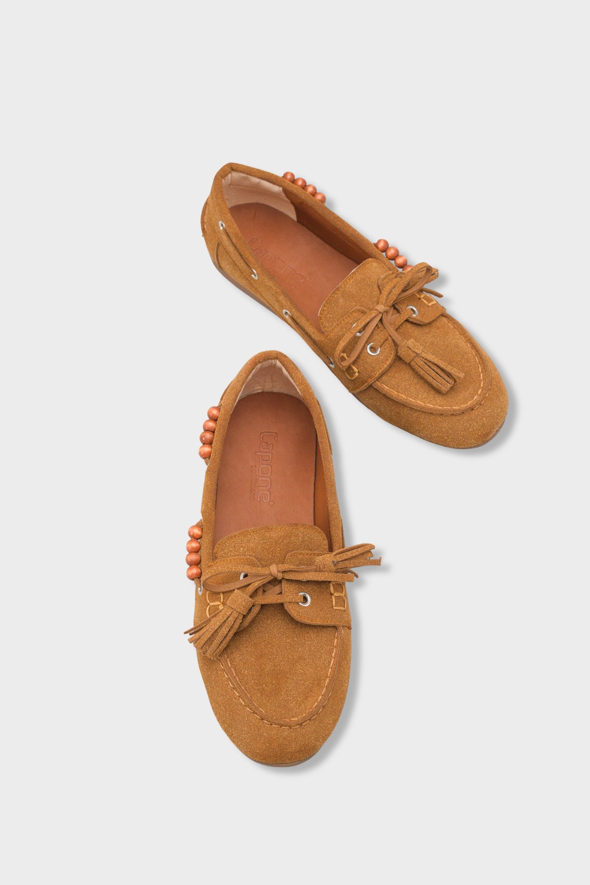 Erinna Püsküllü Ahşap Aksesuarlı Yumuşak Kadın Loafer Ayakkabı