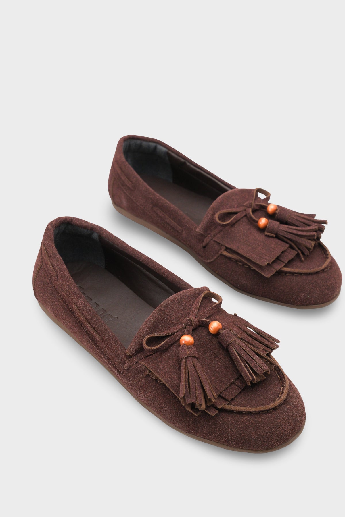 Veronique Püsküllü Ahşap Aksesuarlı Yumuşak Kadın Loafer Ayakkabı