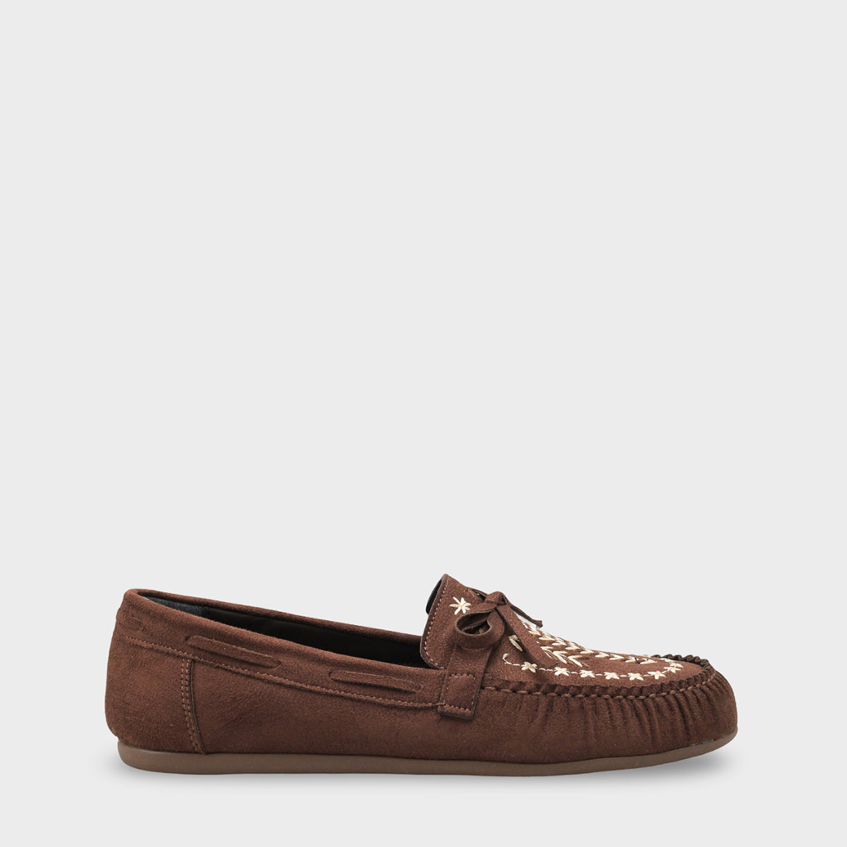 Lisabeth Kızılderili Nakışlı Yumuşak Kadın Loafer Ayakkabı
